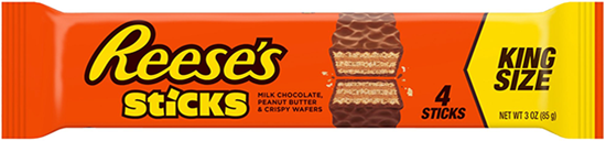 Reese's Sticks King Size 85G  - Canada Edition - Chocolate - Case of 24 - BB: N/A
