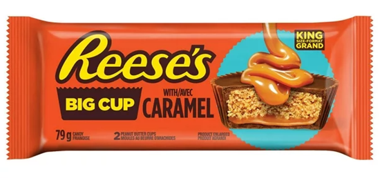 Reese's Caramel Big Cup King Size 79G  - Canada Edition - Chocolate - Case of 16 - BB: N/A