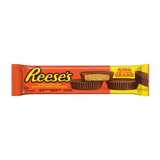 Reese's Peanut Butter Cups King Size 62g - Canada Edition - Chocolate - Case of 24 - BB: N/A