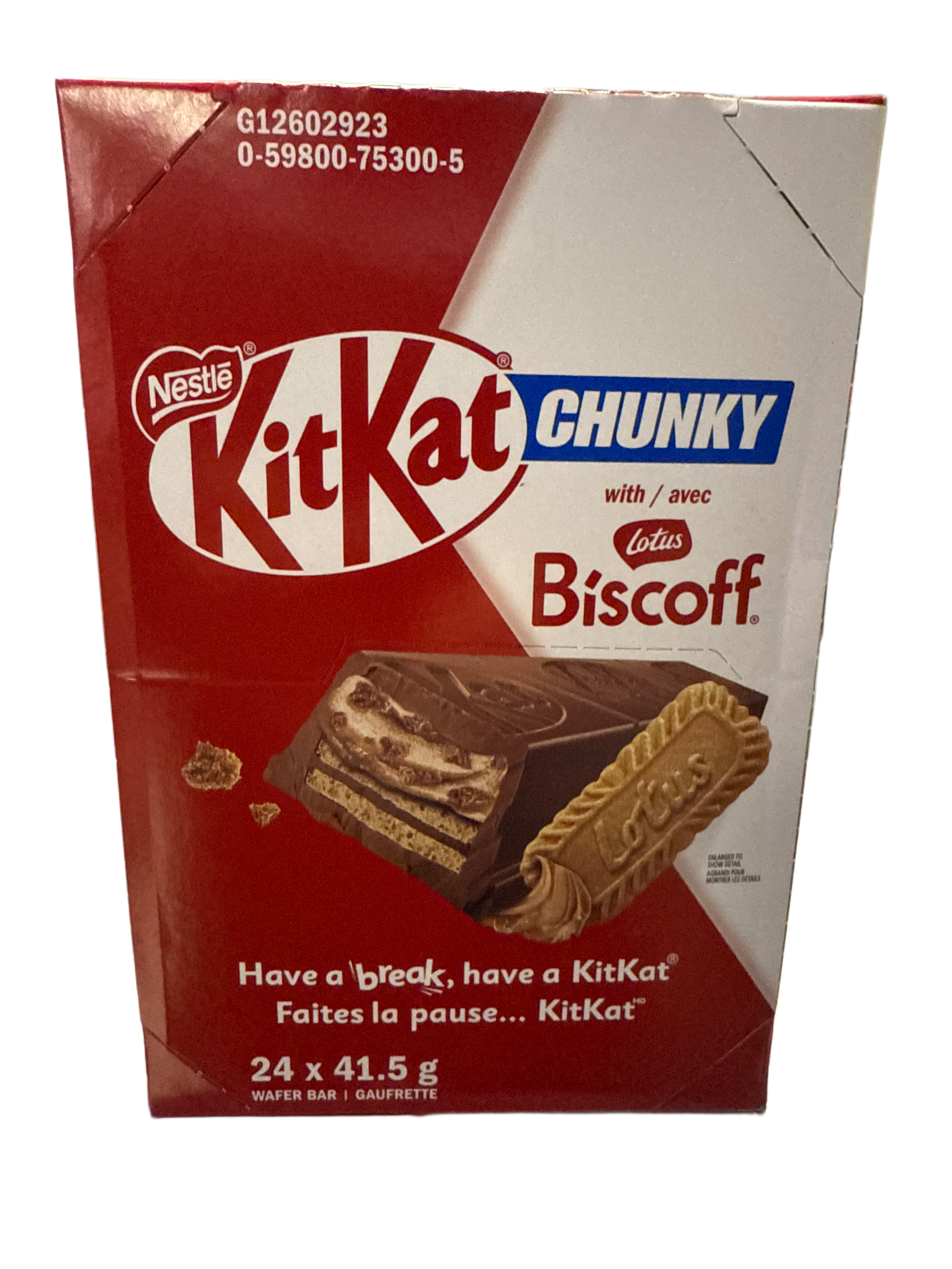 Nestle Kit Kat Milk Chocolate With Lotus Biscoff 41.5G - Canadian Edition - Chocolate - Case Of 24 - BB: 12/25