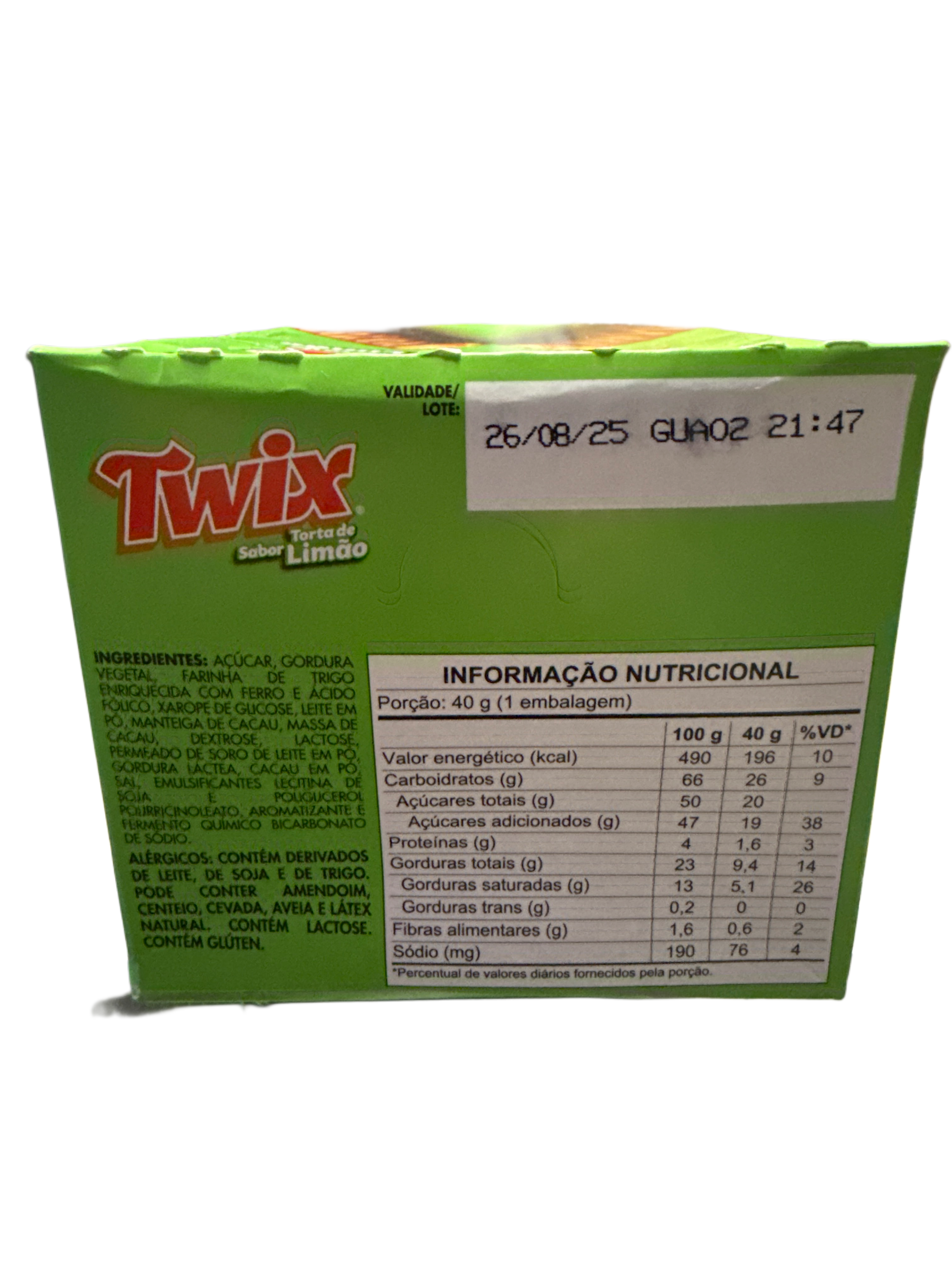 Twix Key Lime Pie 40G - Brazil Edition - Chocolate - Case Of 18 - BB: 08/25