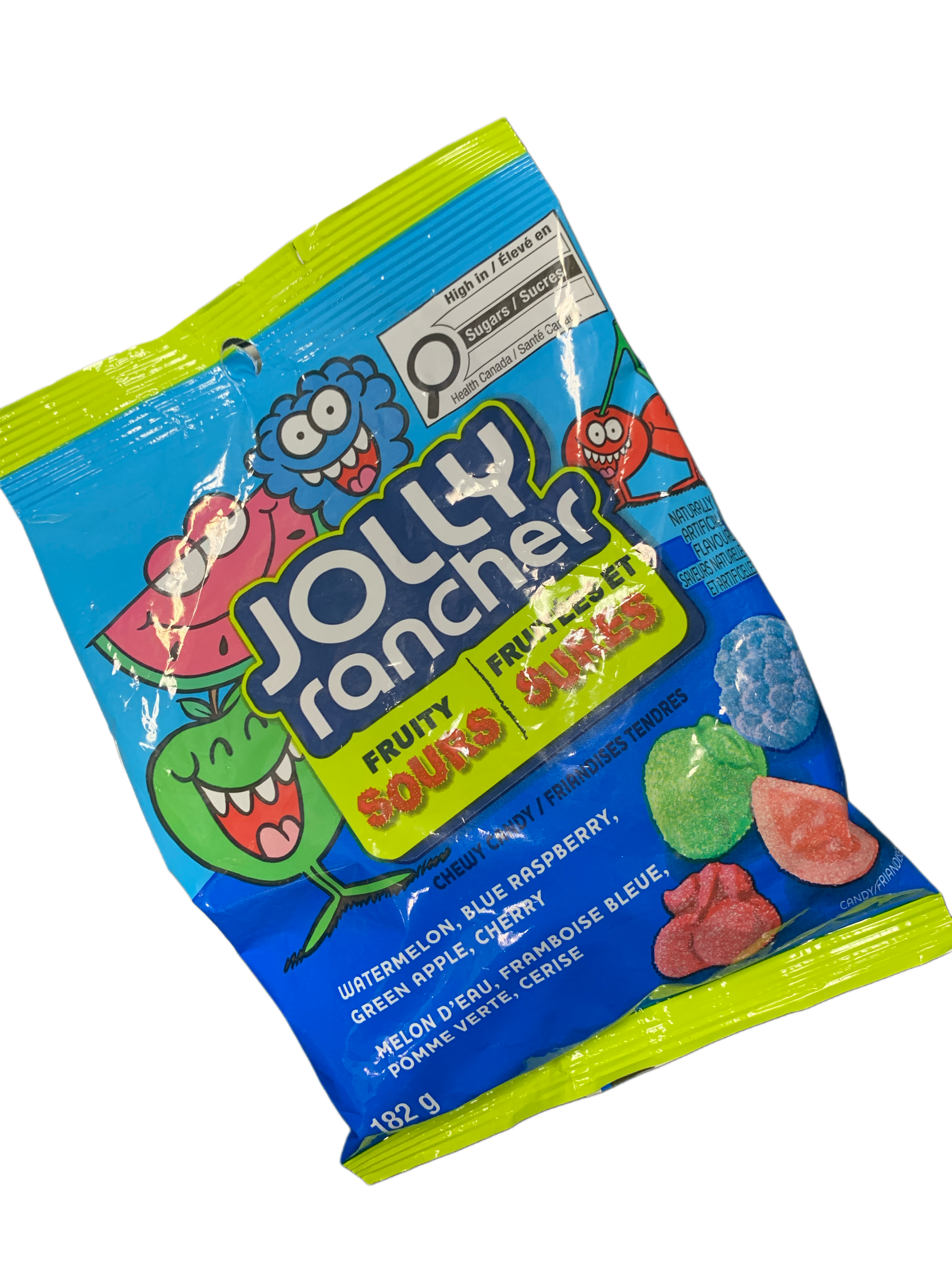 Jolly Rancher Fruity Sours 182G -Canadian Edition - Case Of 12 - BB:12/25 - Extreme Snacks Wholesale
