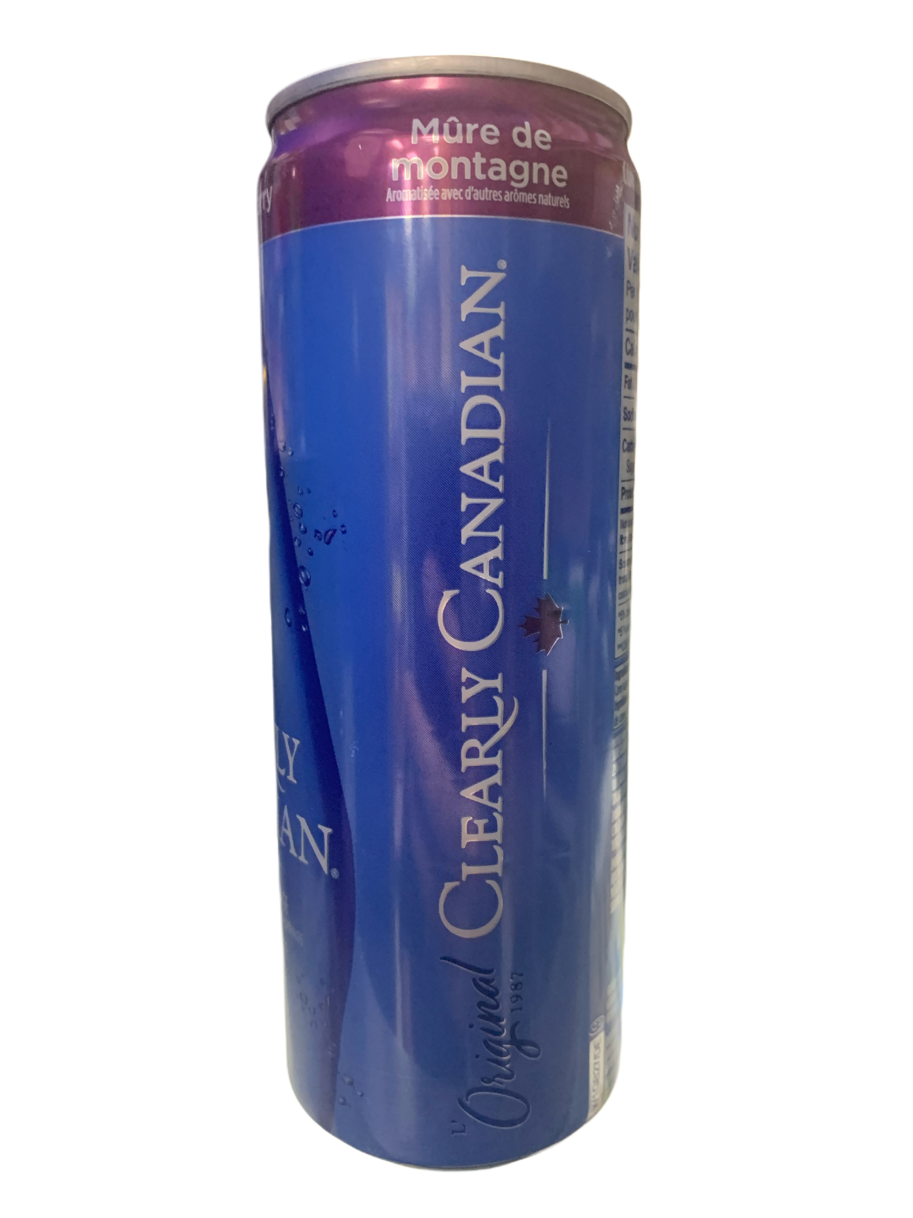 Clearly Canadian Mountain Blackberry Sparkling Water Cans 355ML -Canadian Edition - Case Of 12 - BB:10/25