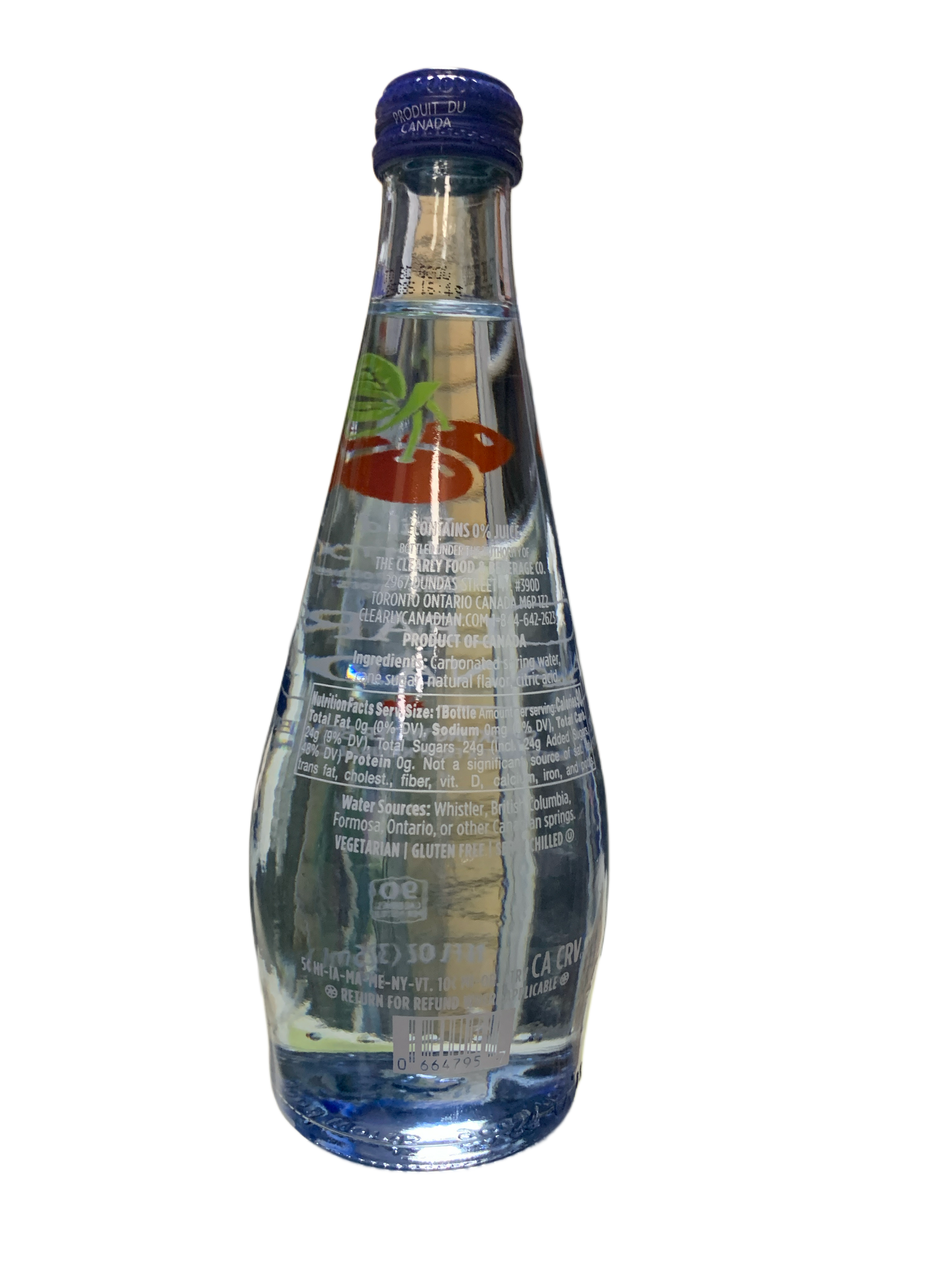 Clearly Canadian Wild Cherry Sparkling Water 325ML -Canadian Edition - Case Of 12 - BB:08/25 - Extreme Snacks Wholesale