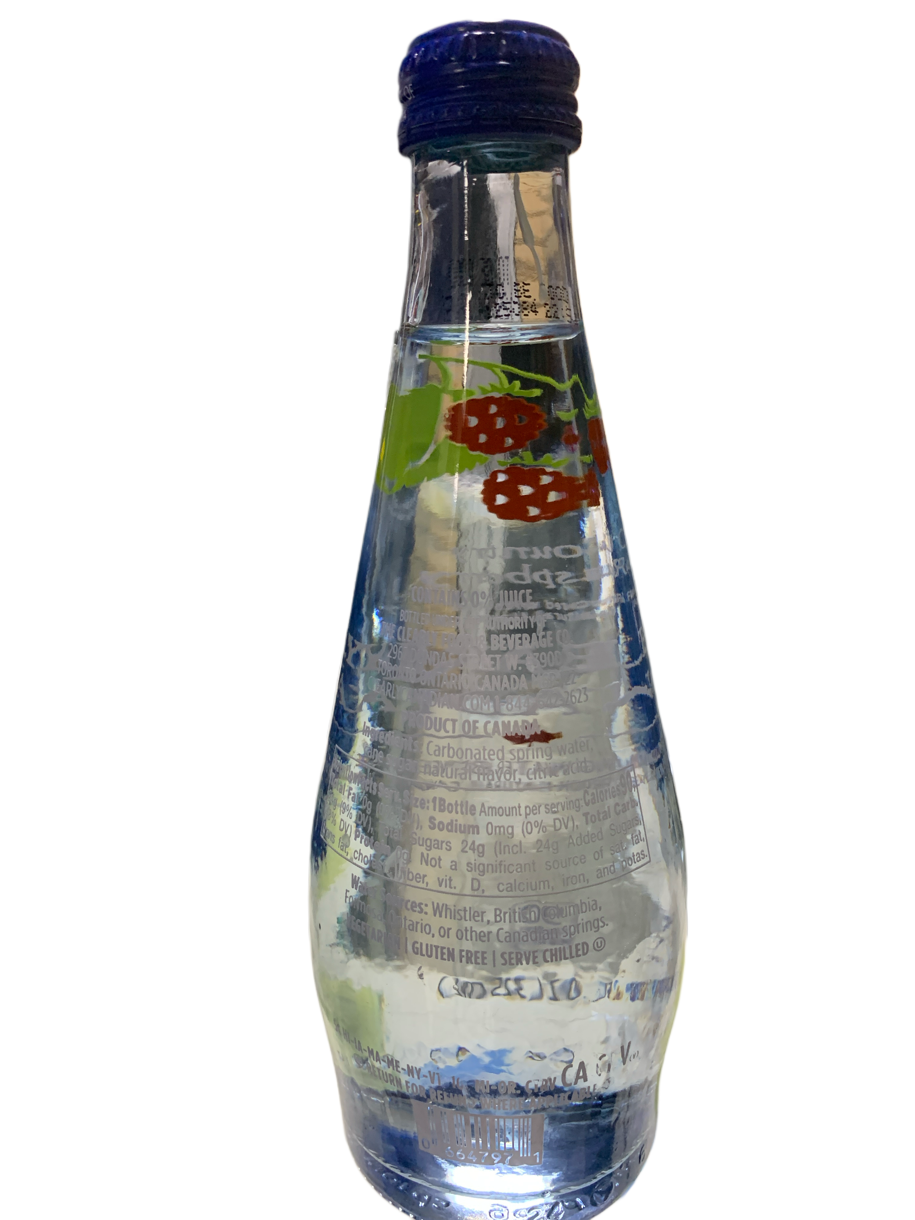 Clearly Canadian Country Raspberry Sparkling Water 325ML -Canadian Edition - Case Of 12 - BB:08/25