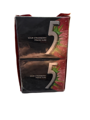 5 Gum Sour Strawberry Flood 37.5G - Canadian Edition - Gum - Box Of 10 - BB: 11/25 - Extreme Snacks Wholesale