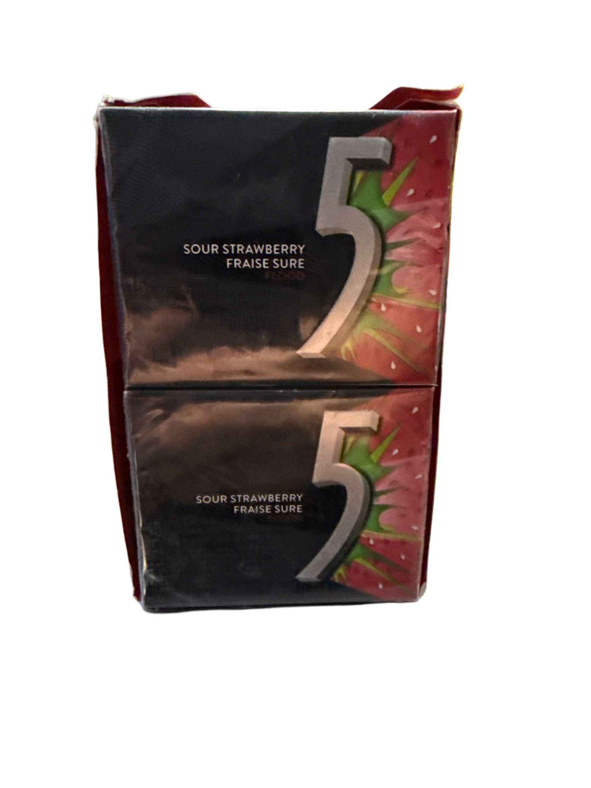 5 Gum Sour Strawberry Flood 37.5G - Canadian Edition - Gum - Box Of 10 - BB: 11/25 - Extreme Snacks Wholesale