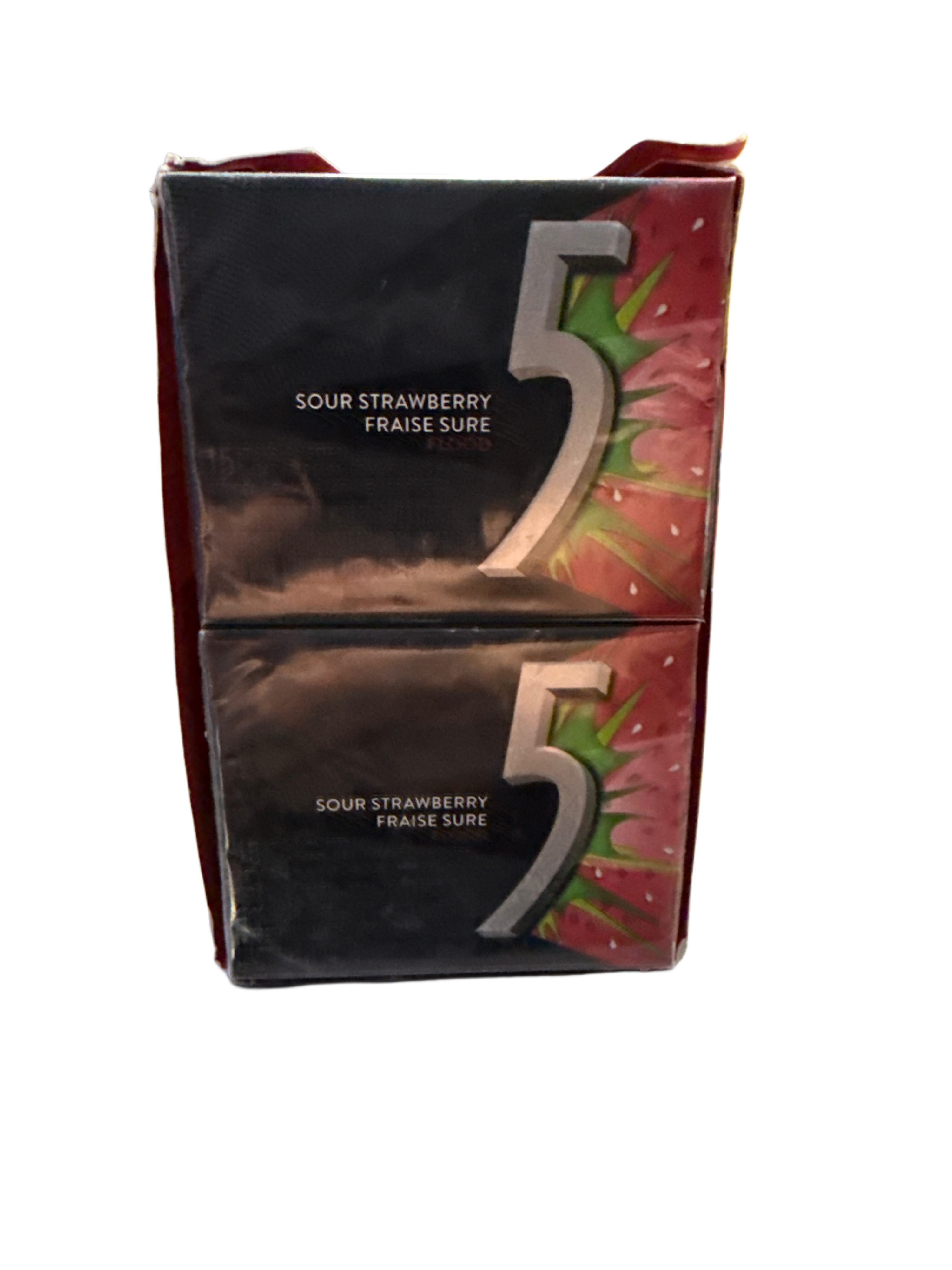 5 Gum Sour Strawberry Flood 37.5G - Canadian Edition - Gum - Box Of 10 - BB: 11/25