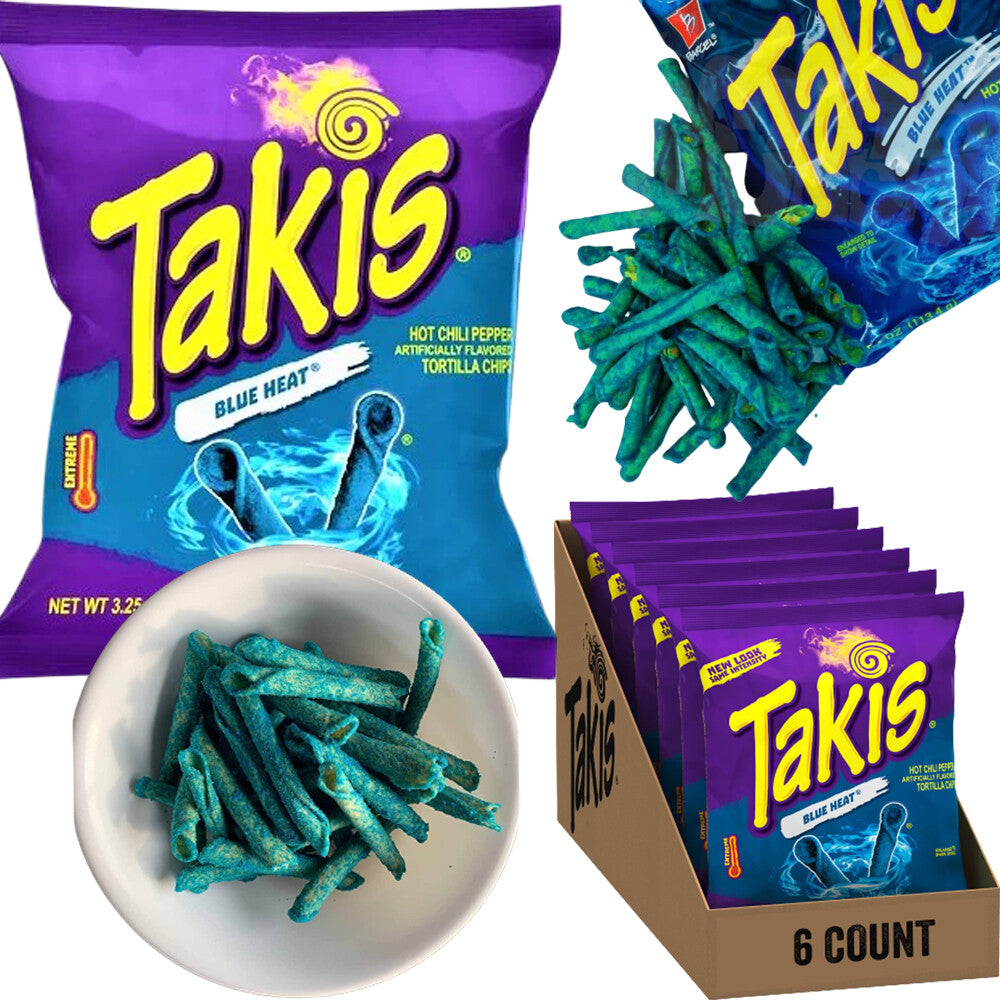 Takis Blue Heat 90G - Canada Edition - Chips - Case of 18 - BB: 11/25