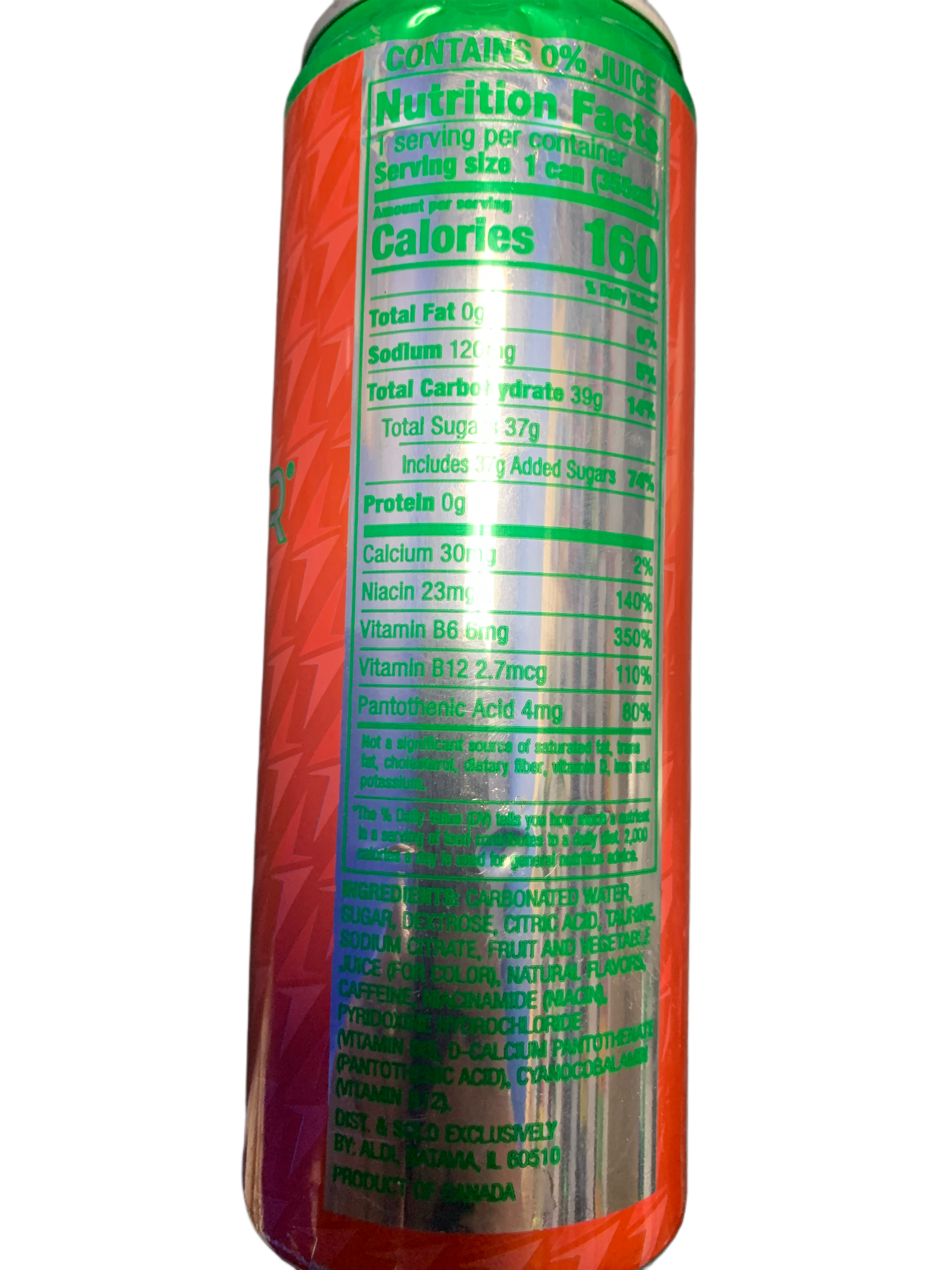 Summit Red Thunder Watermelon Flavour Energy Drink 355ML -Canadian Edition - Case Of 24 - BB:11/25