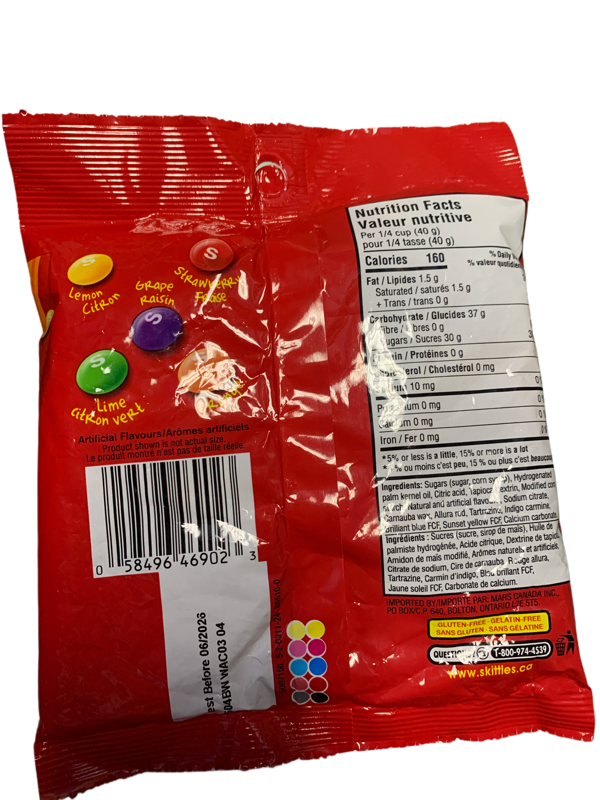 Skittles Original 170G -Canadian Edition - Case Of 12 - BB:06/26 - Extreme Snacks Wholesale