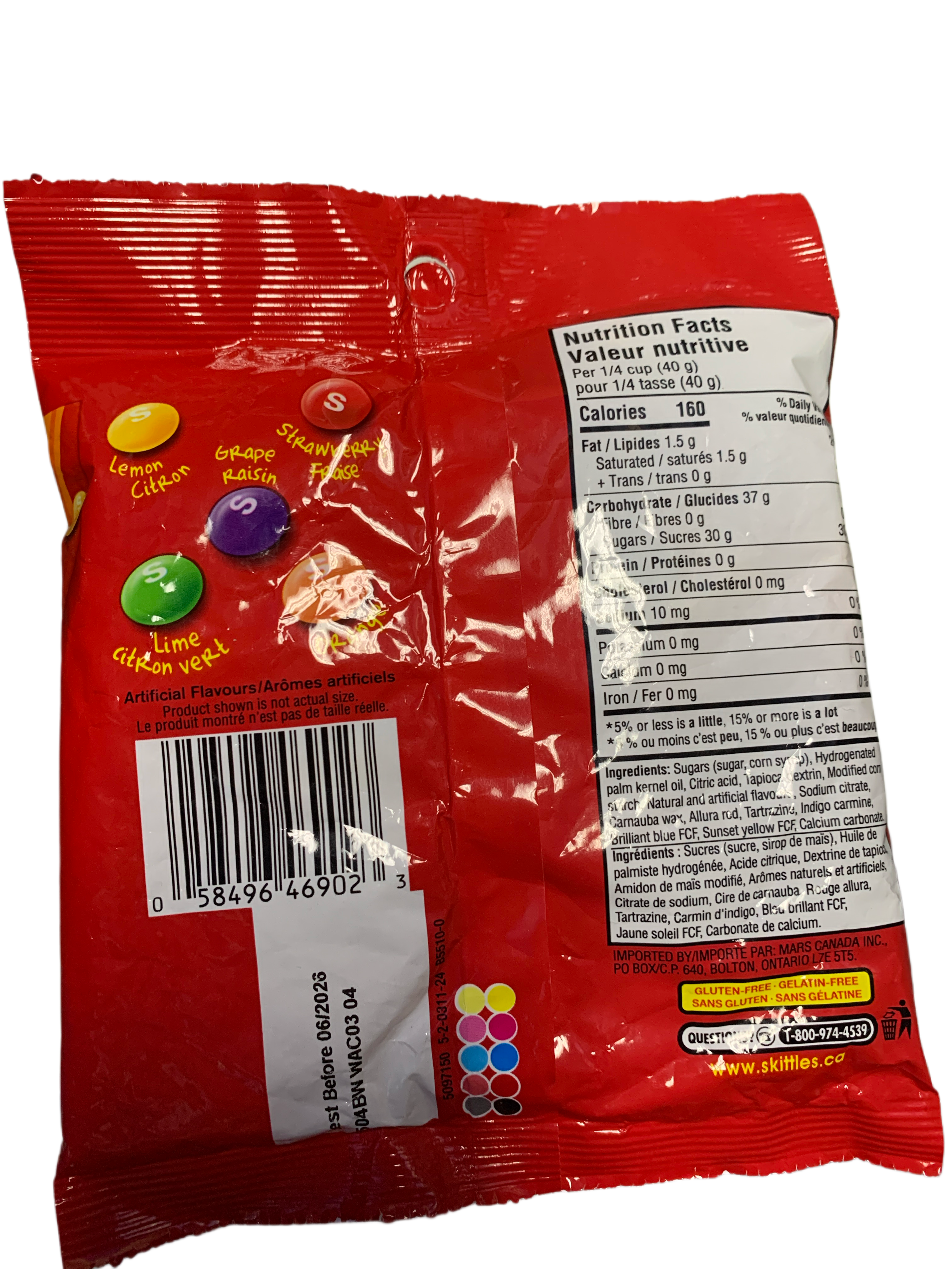 Skittles Original 170G -Canadian Edition - Case Of 12 - BB:06/26 - Extreme Snacks Wholesale