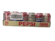 Pepsi Zero Sugar Strawberries & Cream Can 355ML - U.K Edition - Beverage - Case of 12 - BB: 12/25 - Extreme Snacks Wholesale
