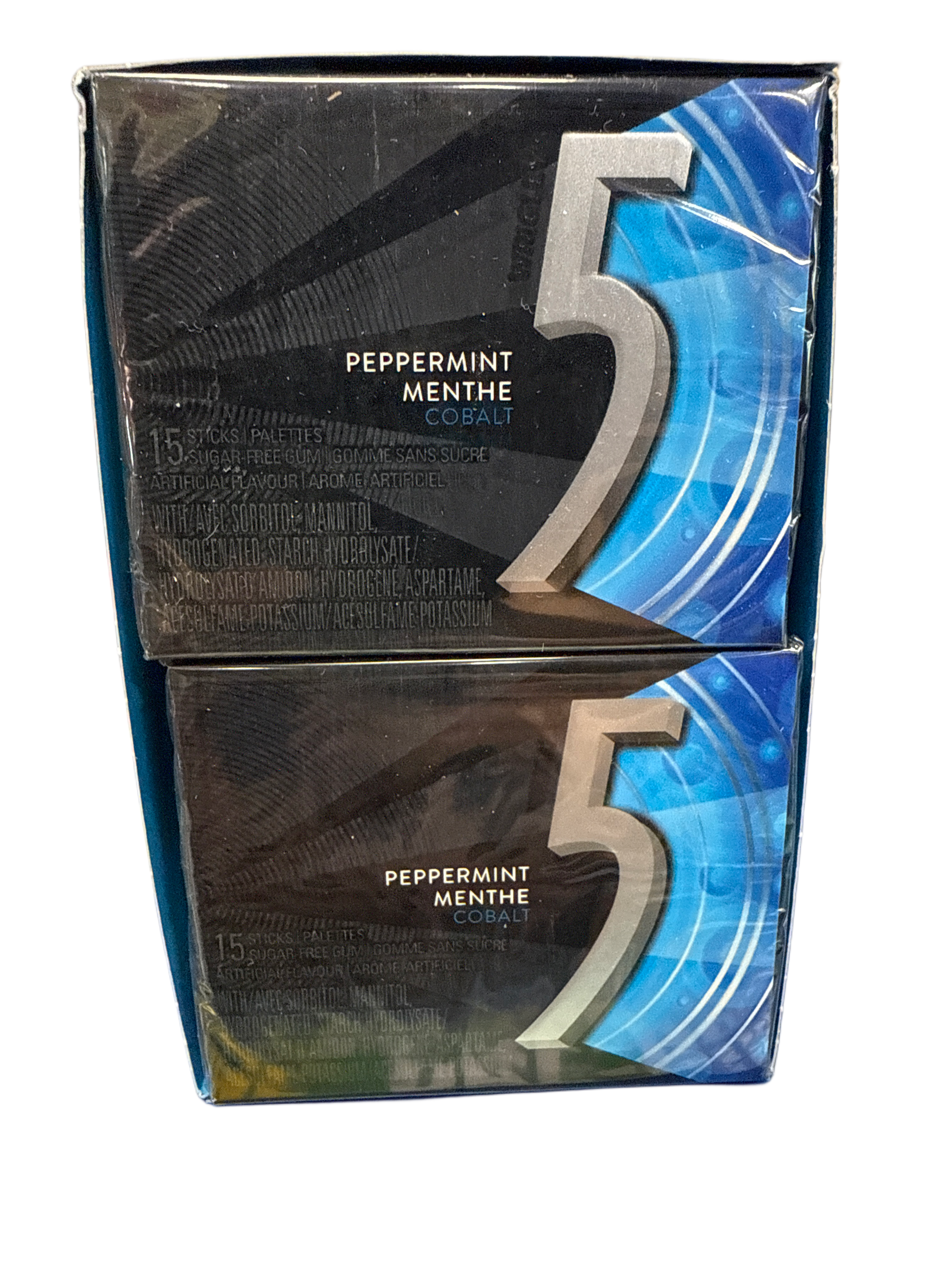 5 Gum Peppermint Cobalt 37.5G - Canadian Edition - Gum - Box Of 10 - BB: 11/25