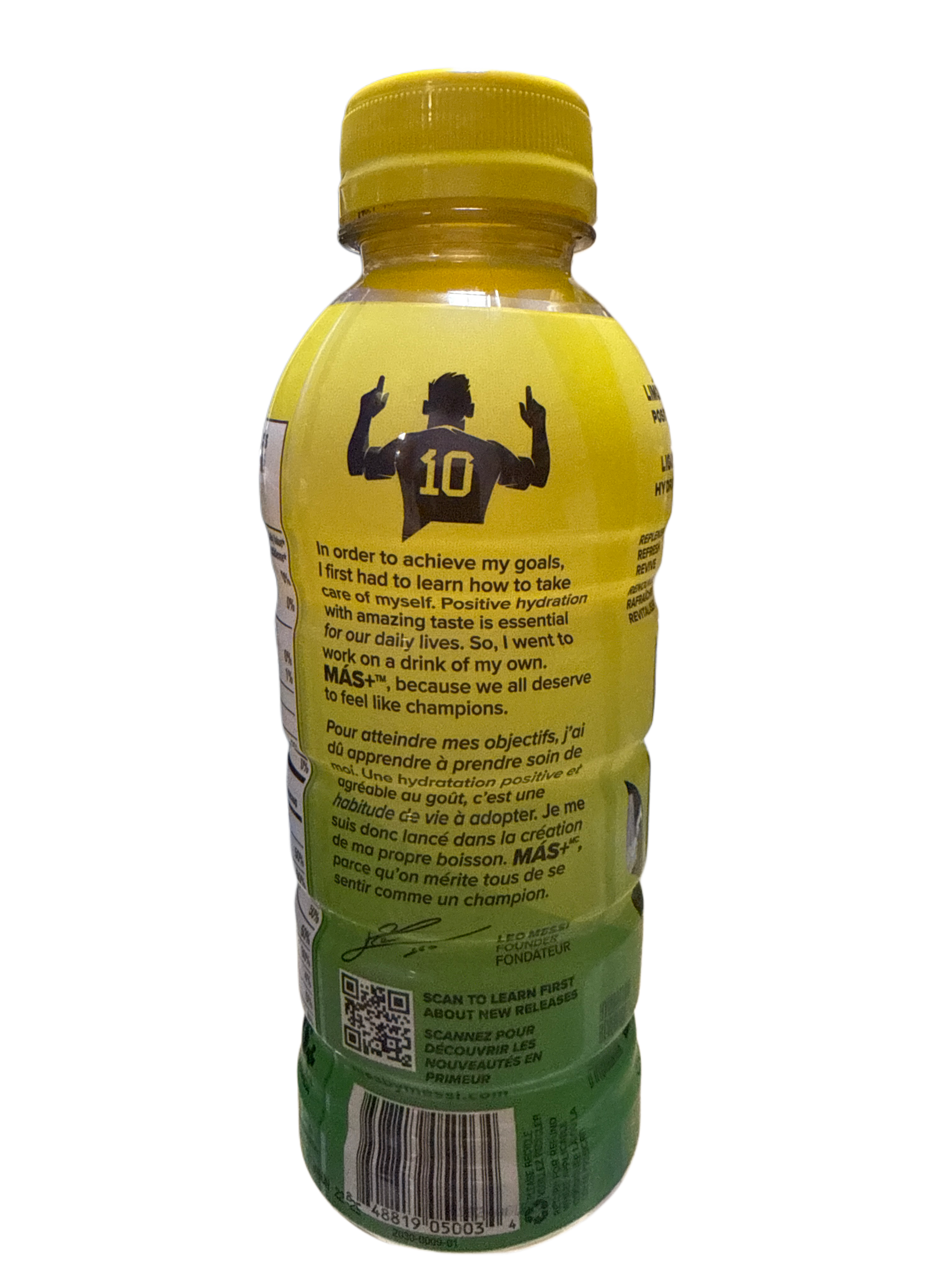 Mas By Messi Lemon Lime League 500ML - Canada Edition - Beverage - Case of 12 - BB: 11/25 - Extreme Snacks Wholesale