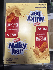 Nestle Milky Bar Lotus Biscoff Flavour 44G - Australian Edition - Chocolate - Case Of 36 - BB: 11/25 - Extreme Snacks Wholesale