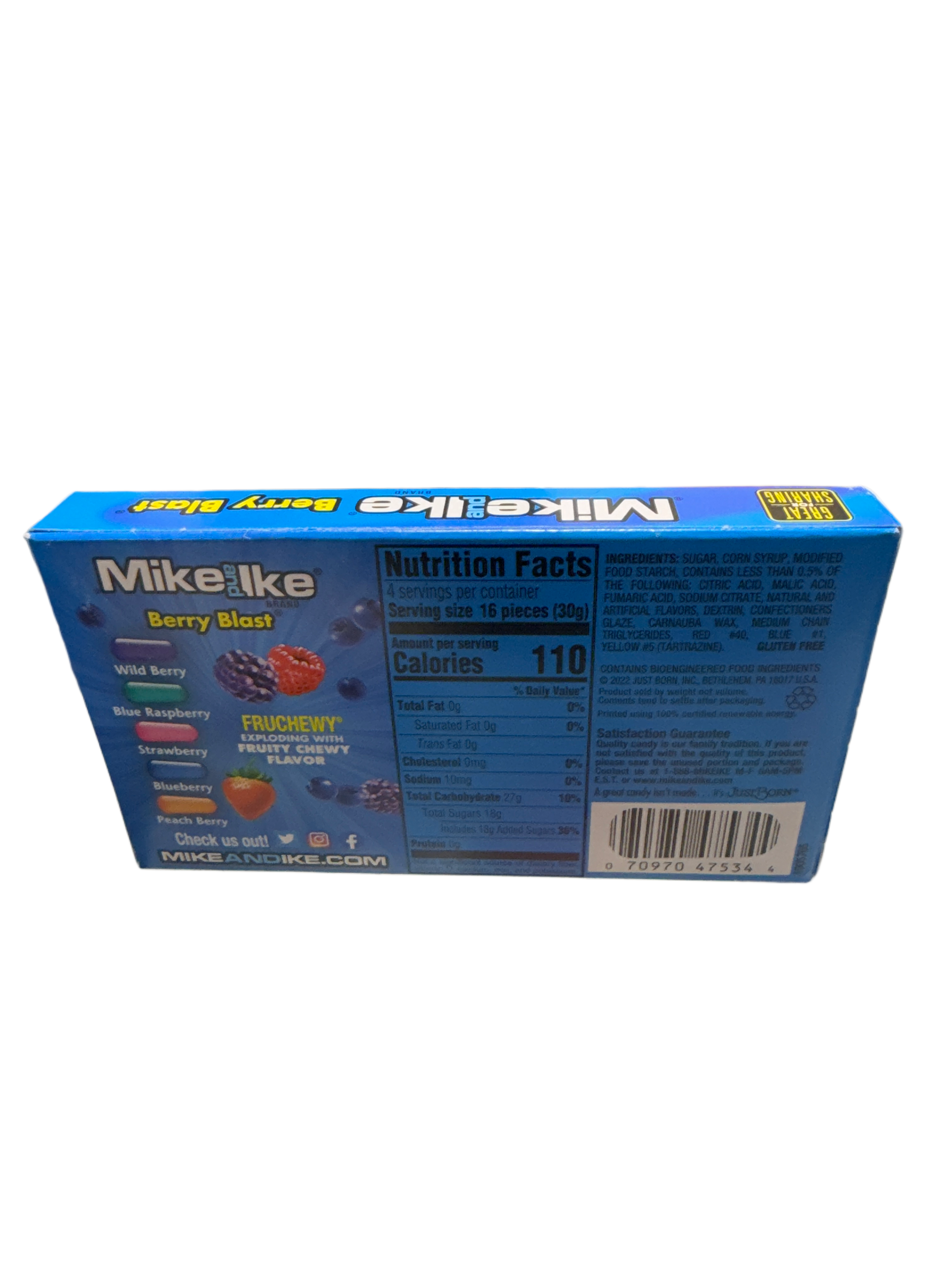 Mike & Ike Berry Blast Theater Box 120G- U.S Edition - Candy - Case of 12 - BB: N/A - Extreme Snacks Wholesale