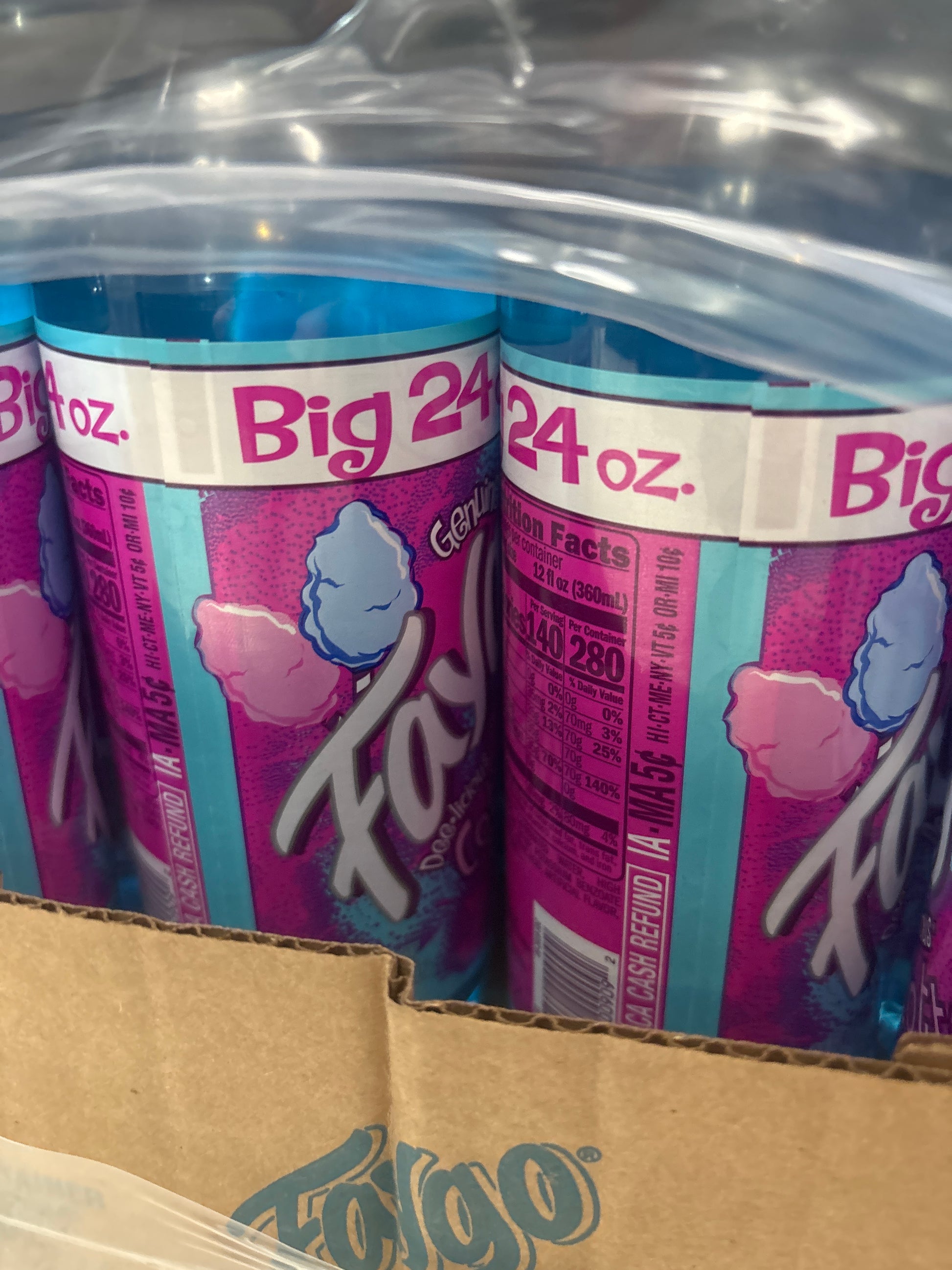 Faygo Cotton Candy Soda Bottle 710ML - U.S Edition - Beverage - Case Of 24 - BB: N/A - Extreme Snacks Wholesale