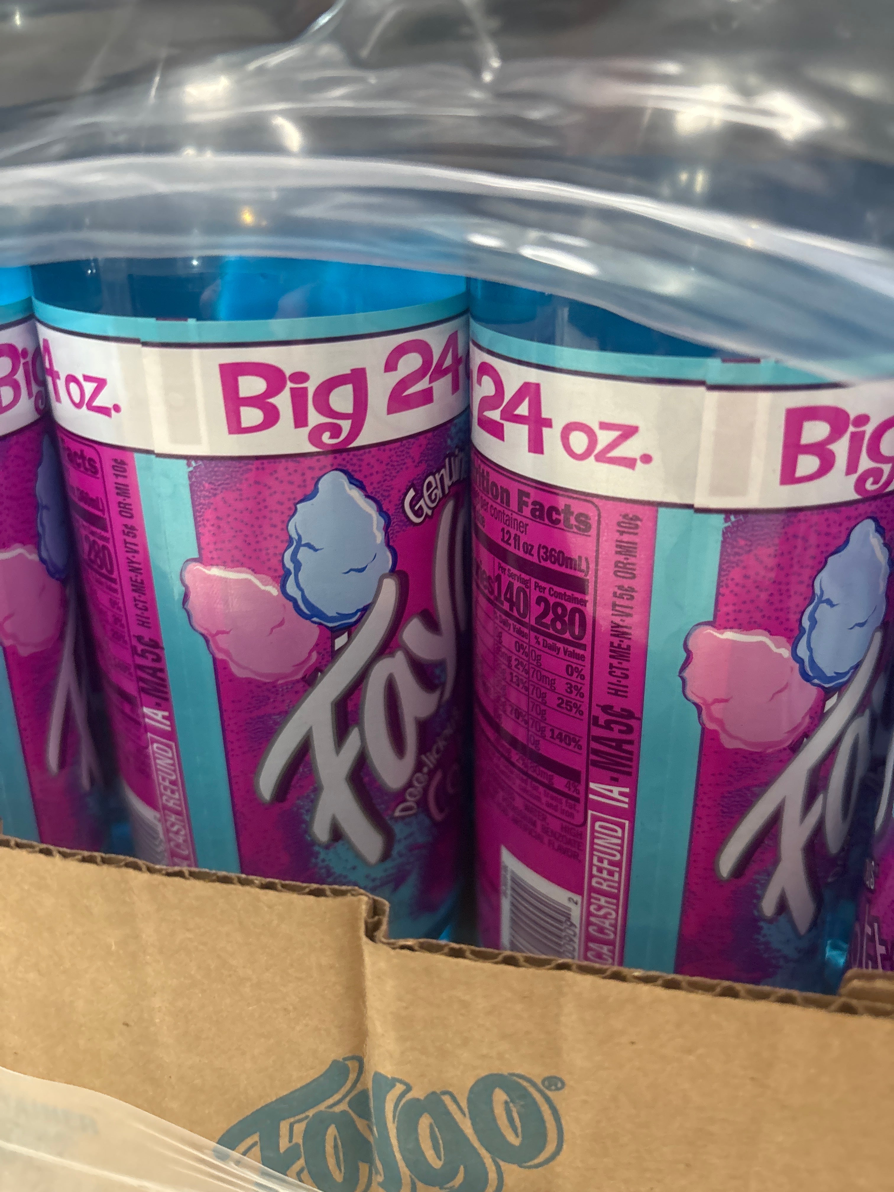 Faygo Cotton Candy Soda Bottle 710ML - U.S Edition - Beverage - Case Of 24 - BB: N/A - Extreme Snacks Wholesale
