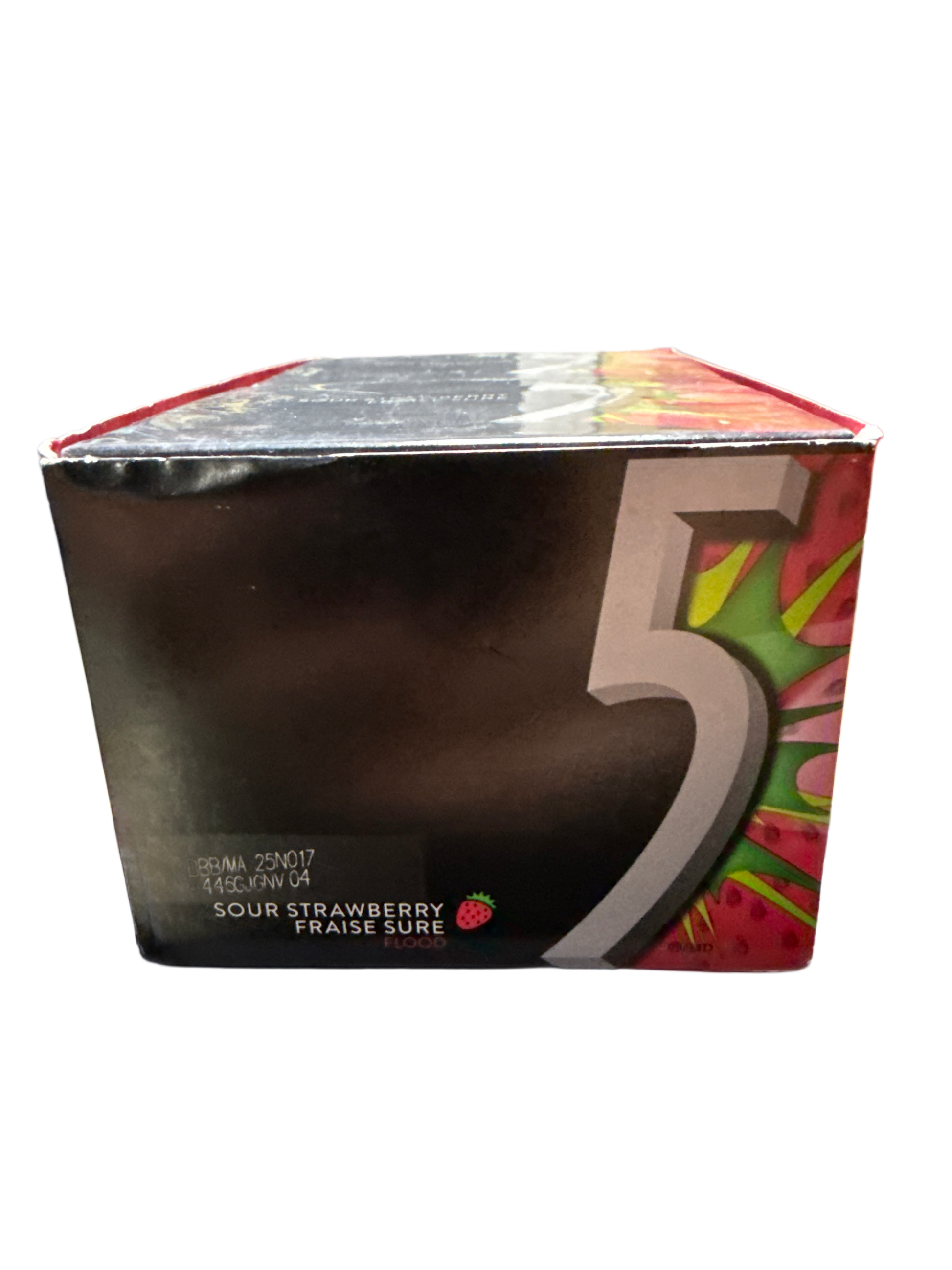 5 Gum Sour Strawberry Flood 37.5G - Canadian Edition - Gum - Box Of 10 - BB: 11/25 - Extreme Snacks Wholesale