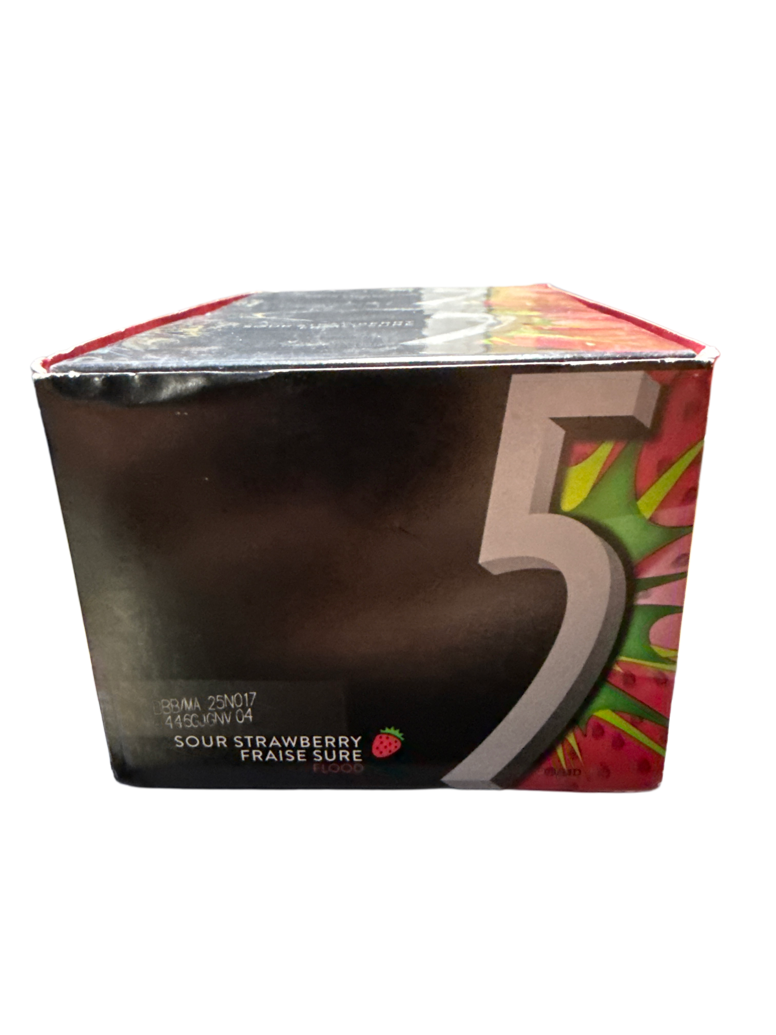5 Gum Sour Strawberry Flood 37.5G - Canadian Edition - Gum - Box Of 10 - BB: 11/25