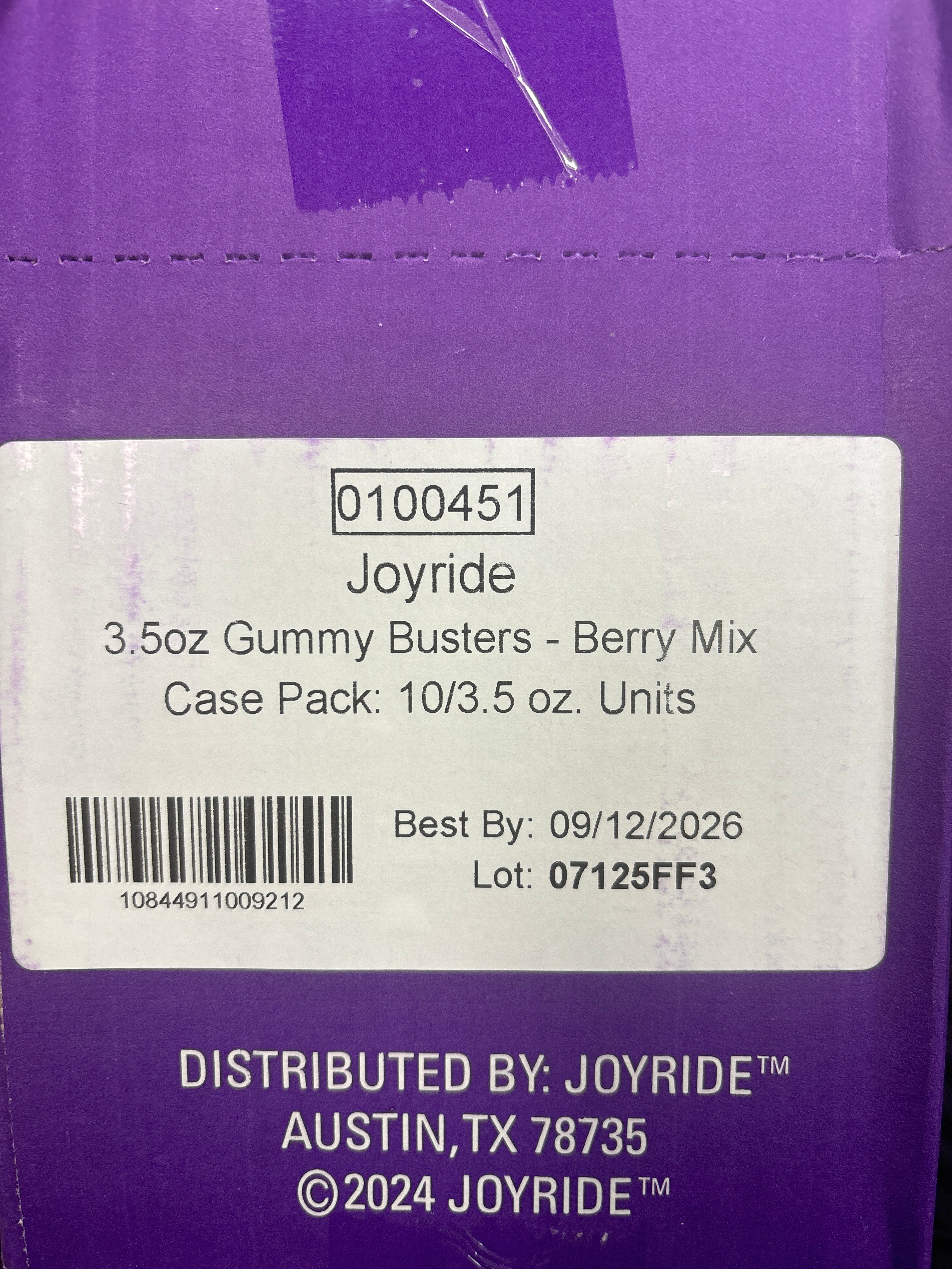 JOYRIDE Gummy Busters - Berry Mix 3.5OZ - U.S Edition - Candy - Case of 10 - BB: 12/26 - Extreme Snacks Wholesale