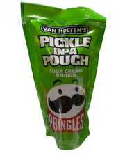 Van Holten's Pickle In A Pouch Sour Cream & Onon Pickle  - U.S Edition - Snack - Case Of 12 - BB: 04/27