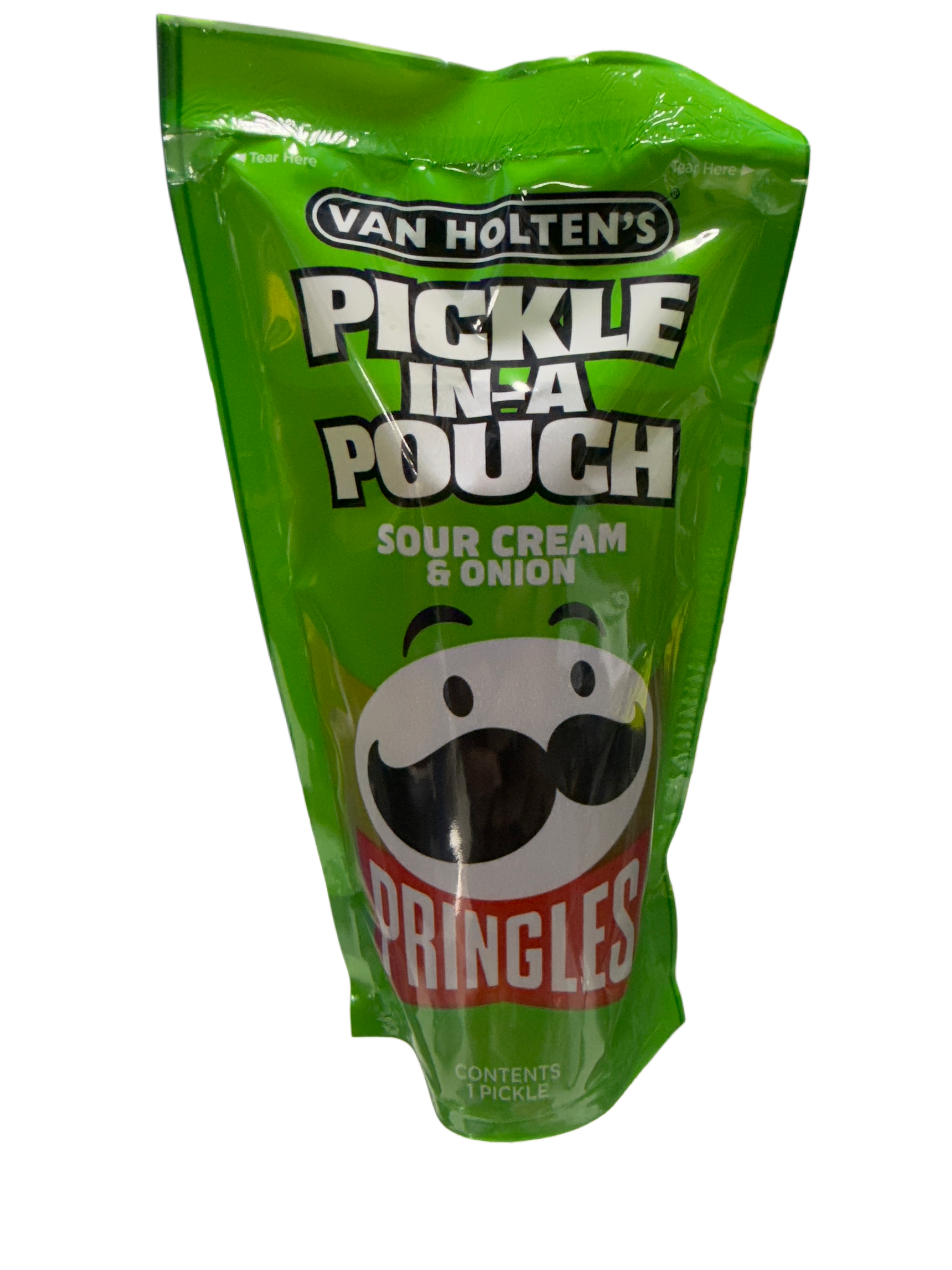 Van Holten's Pickle In A Pouch Sour Cream & Onon Pickle  - U.S Edition - Snack - Case Of 12 - BB: 04/27
