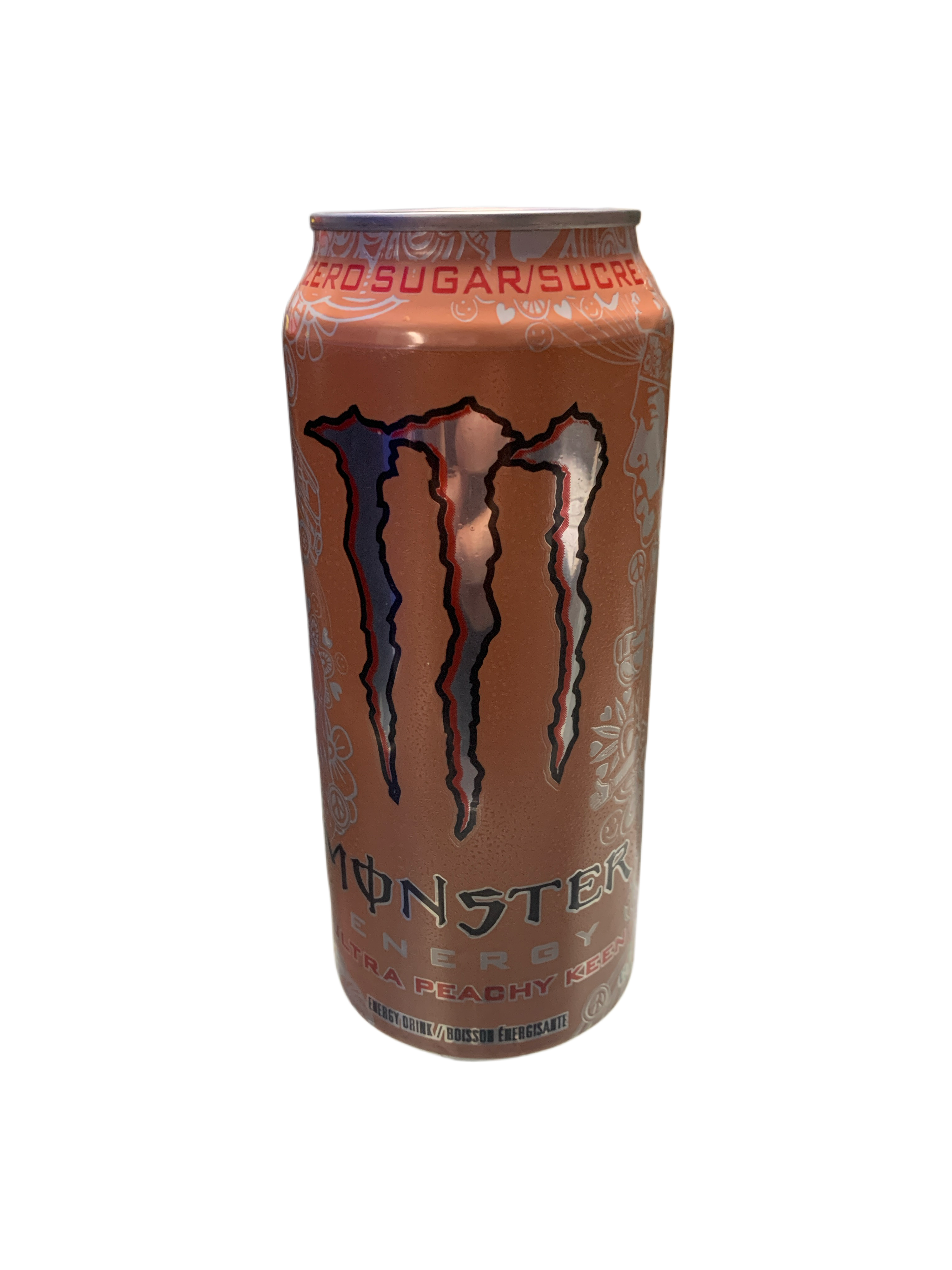 Monster Ultra Peachy Keen Energy Drink 473ML -Canadian Edition - Case Of 12 - BB:03/27