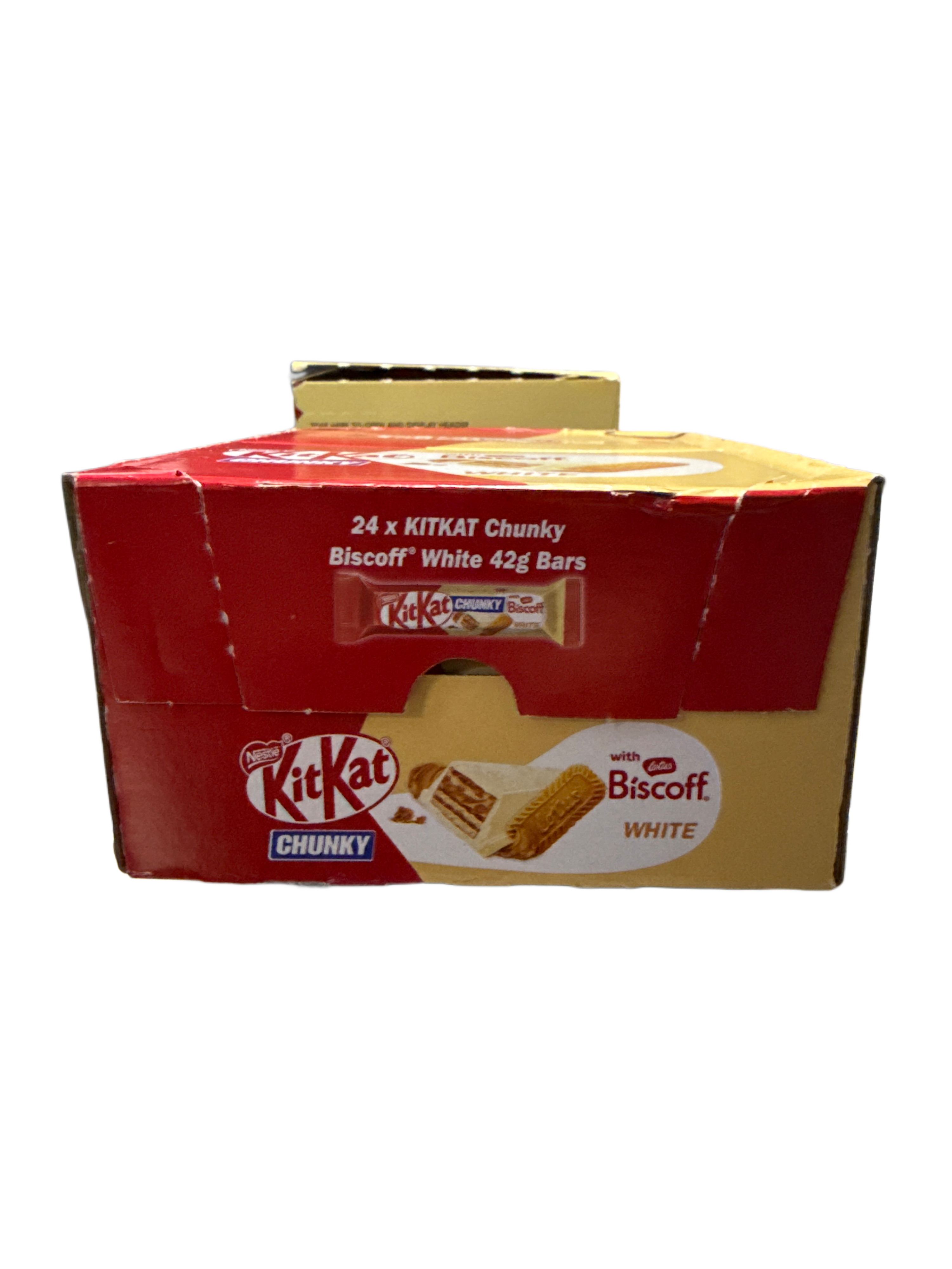 Nestle Kit Kat White Chocolate With Lotus Biscoff 42G - U.K Edition - Chocolate - Case Of 24 - BB: 12/25