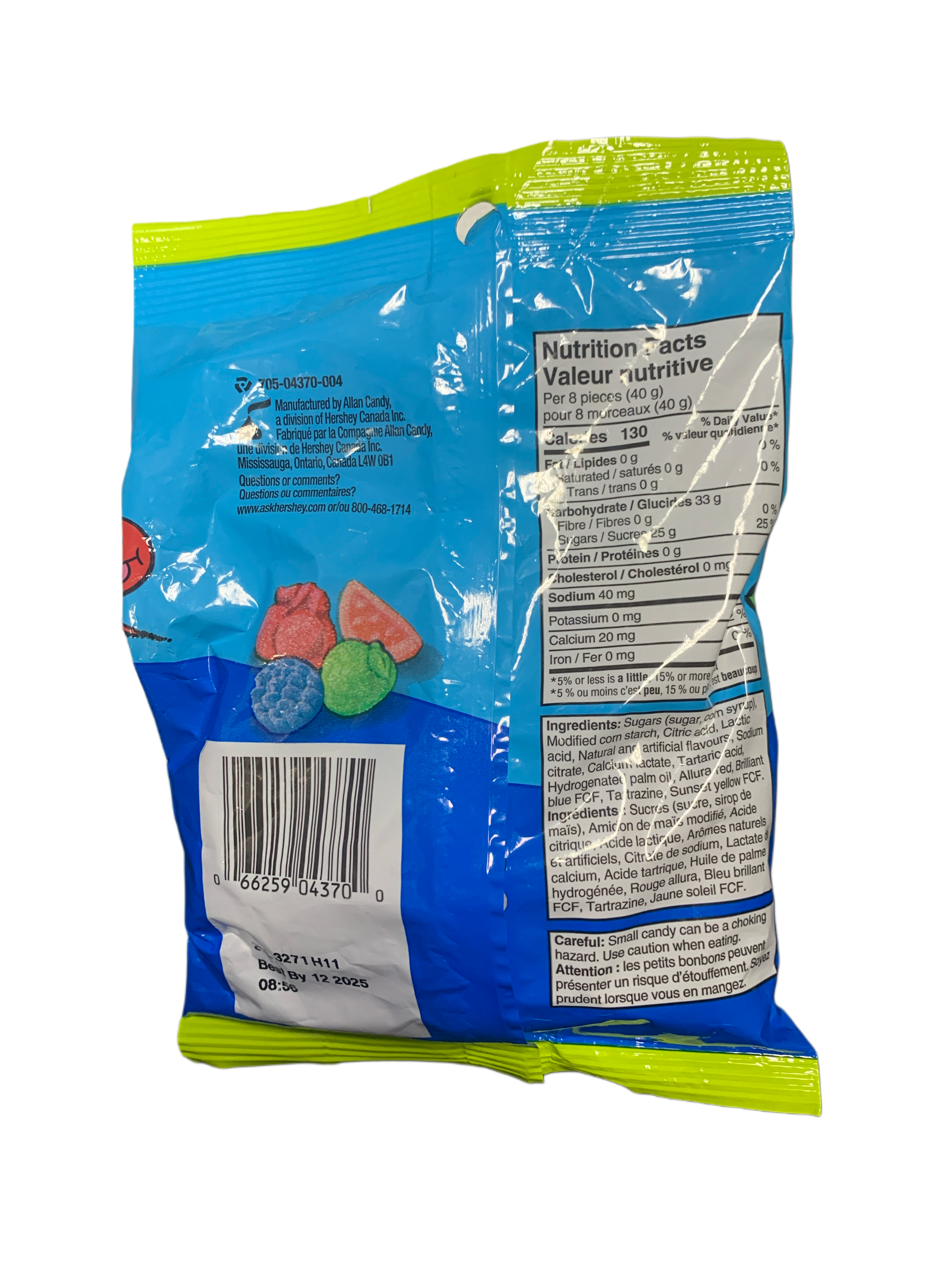 Jolly Rancher Fruity Sours 182G -Canadian Edition - Case Of 12 - BB:12/25 - Extreme Snacks Wholesale