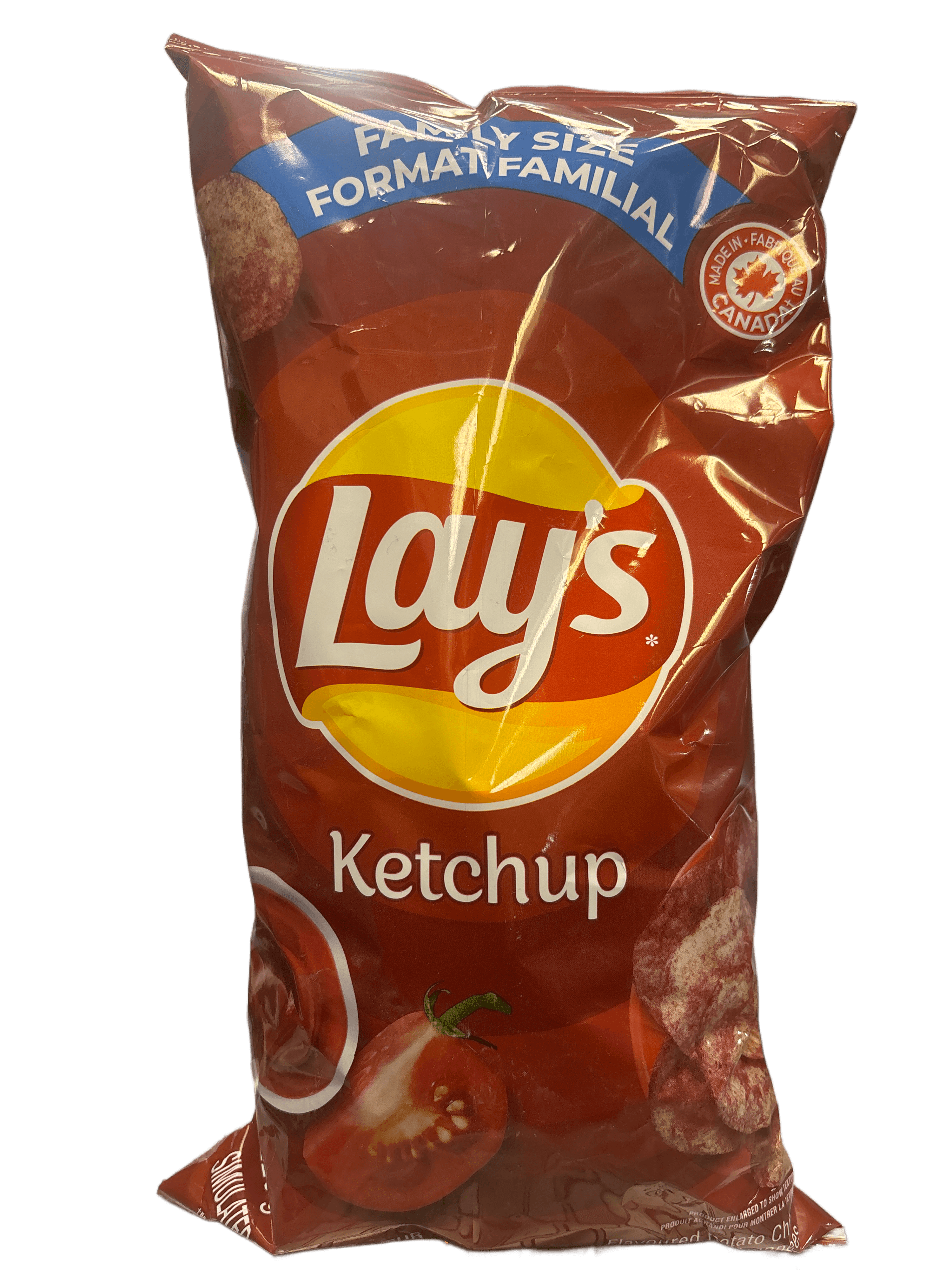 Lays Ketchup Chips - 220G Canada Edition - Canada Edition - Snack - Case of 12 - BB: N/A