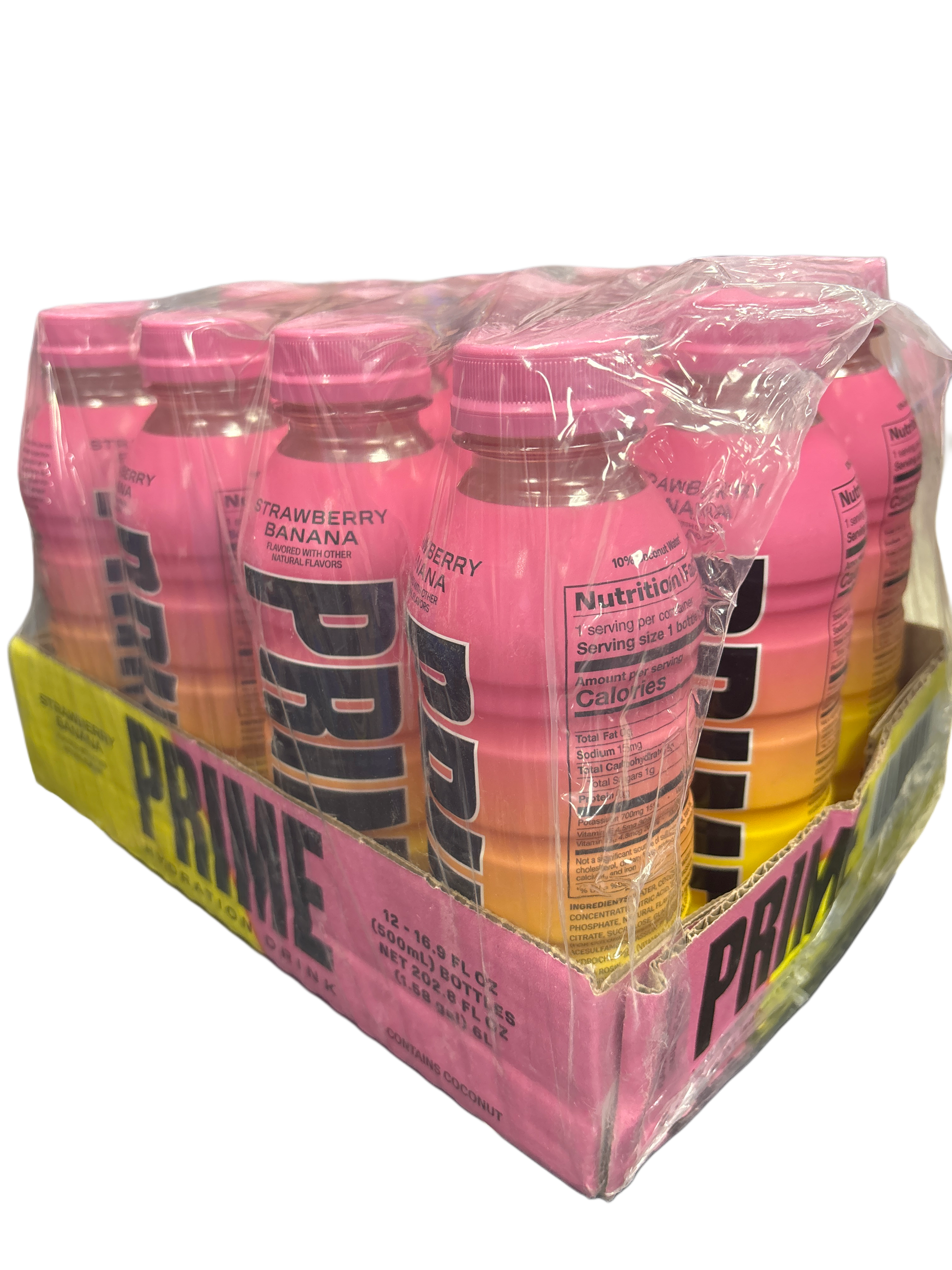 Prime Hydration Strawberry Banana Drink - U.S Edition - Beverage - Case of 12 - BB: 02/25 - Extreme Snacks Wholesale