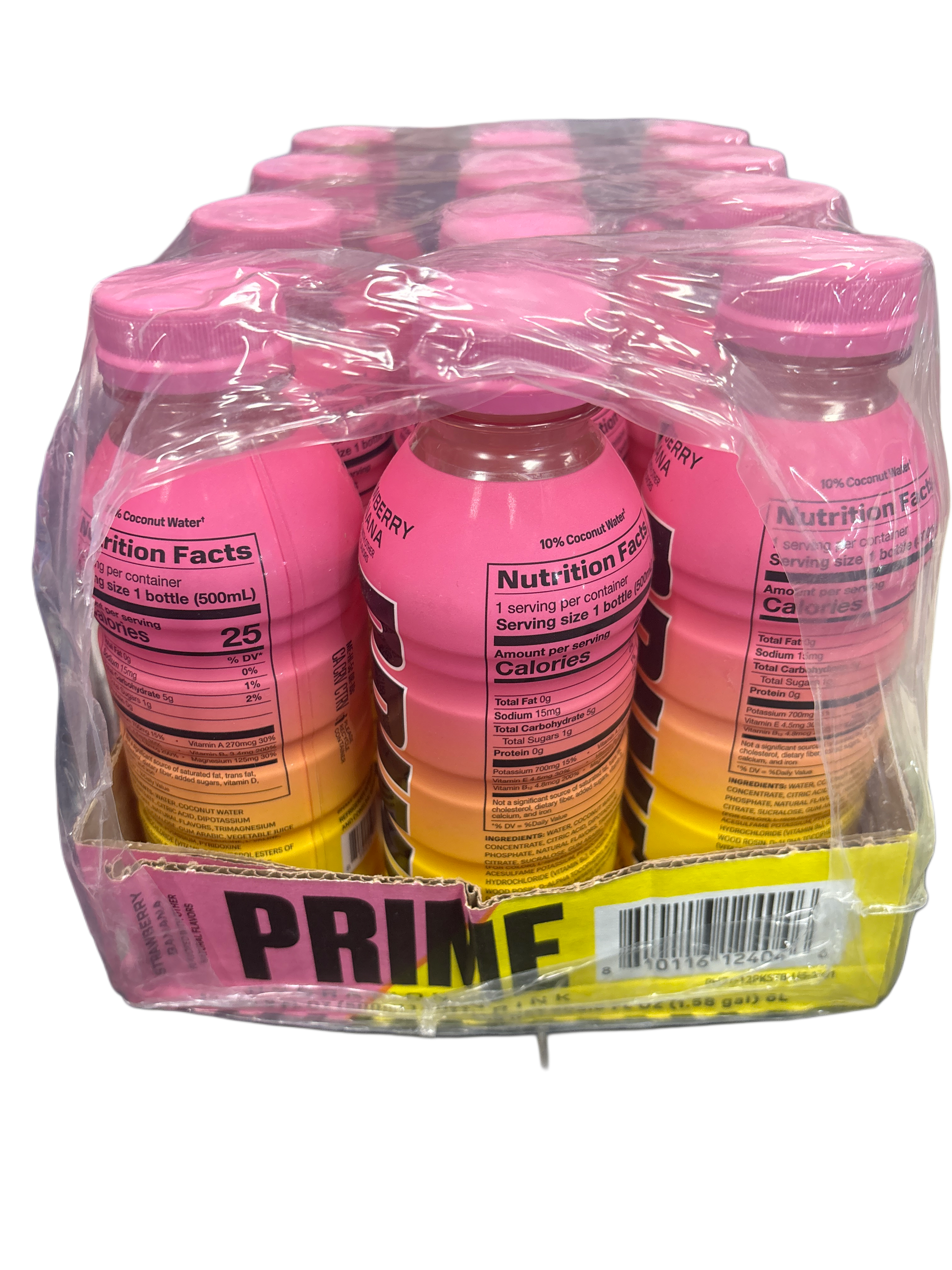 Prime Hydration Strawberry Banana Drink - U.S Edition - Beverage - Case of 12 - BB: 02/25 - Extreme Snacks Wholesale