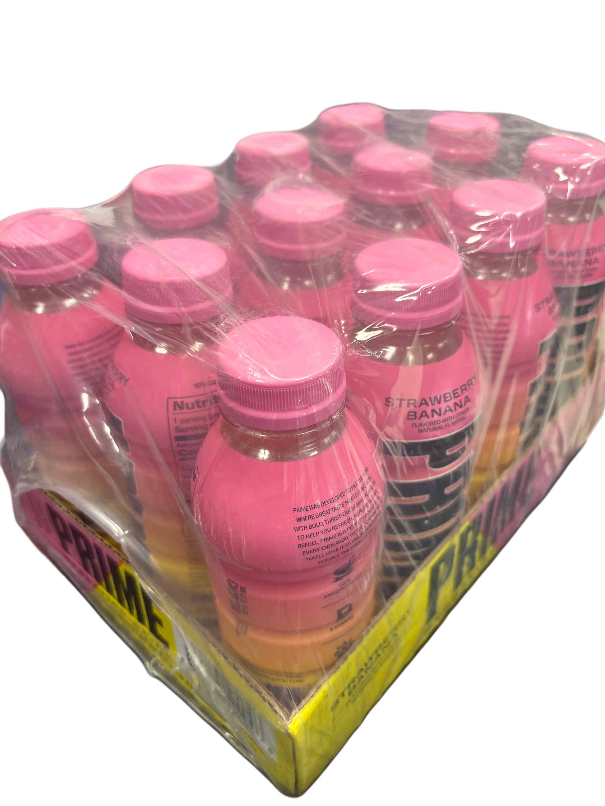 Prime Hydration Strawberry Banana Drink - U.S Edition - Beverage - Case of 12 - BB: 02/25 - Extreme Snacks Wholesale