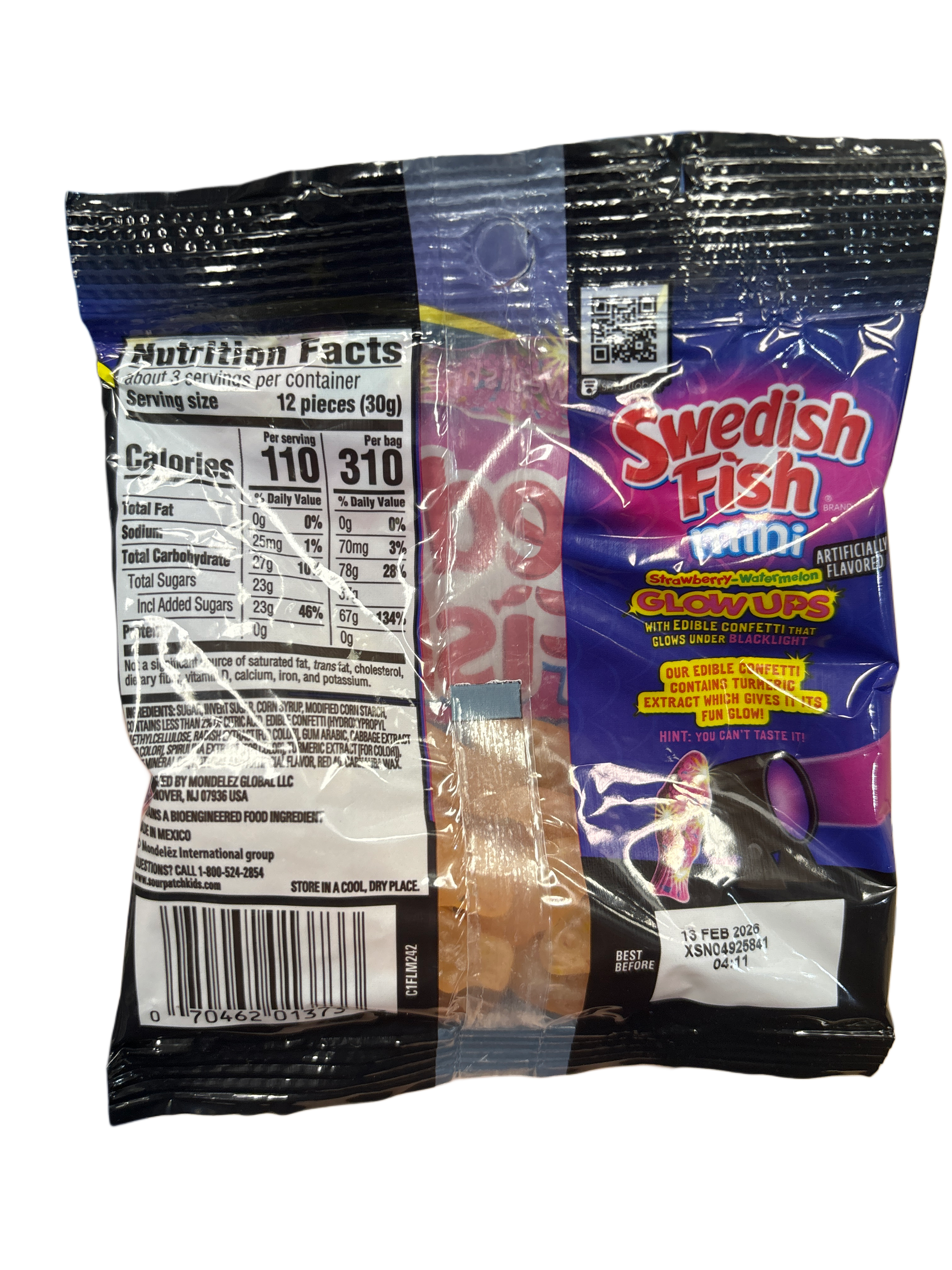 Swedish Fish Mini Strawberry Watermelon Glow Ups Candy Bag 3.08OZ - Mexico Edition - Candy - Case Of 12 - BB: 02/26 - Extreme Snacks Wholesale