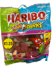 Haribo Sour Sparks Candy Bag 154G - U.K Edition - Candy - Case Of 12 - BB: 09/25 - Extreme Snacks Wholesale