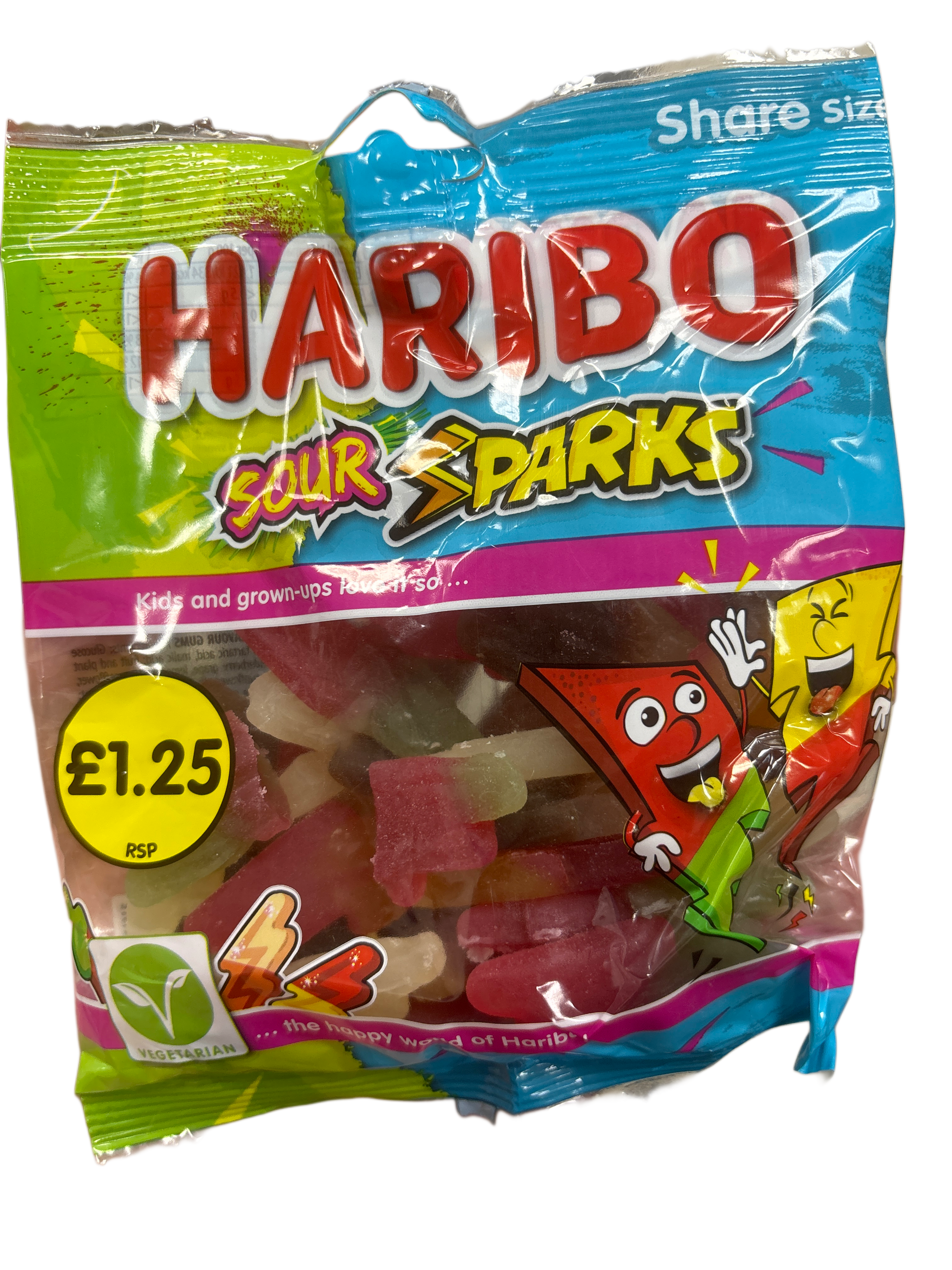 Haribo Sour Sparks Candy Bag 154G - U.K Edition - Candy - Case Of 12 - BB: 09/25 - Extreme Snacks Wholesale