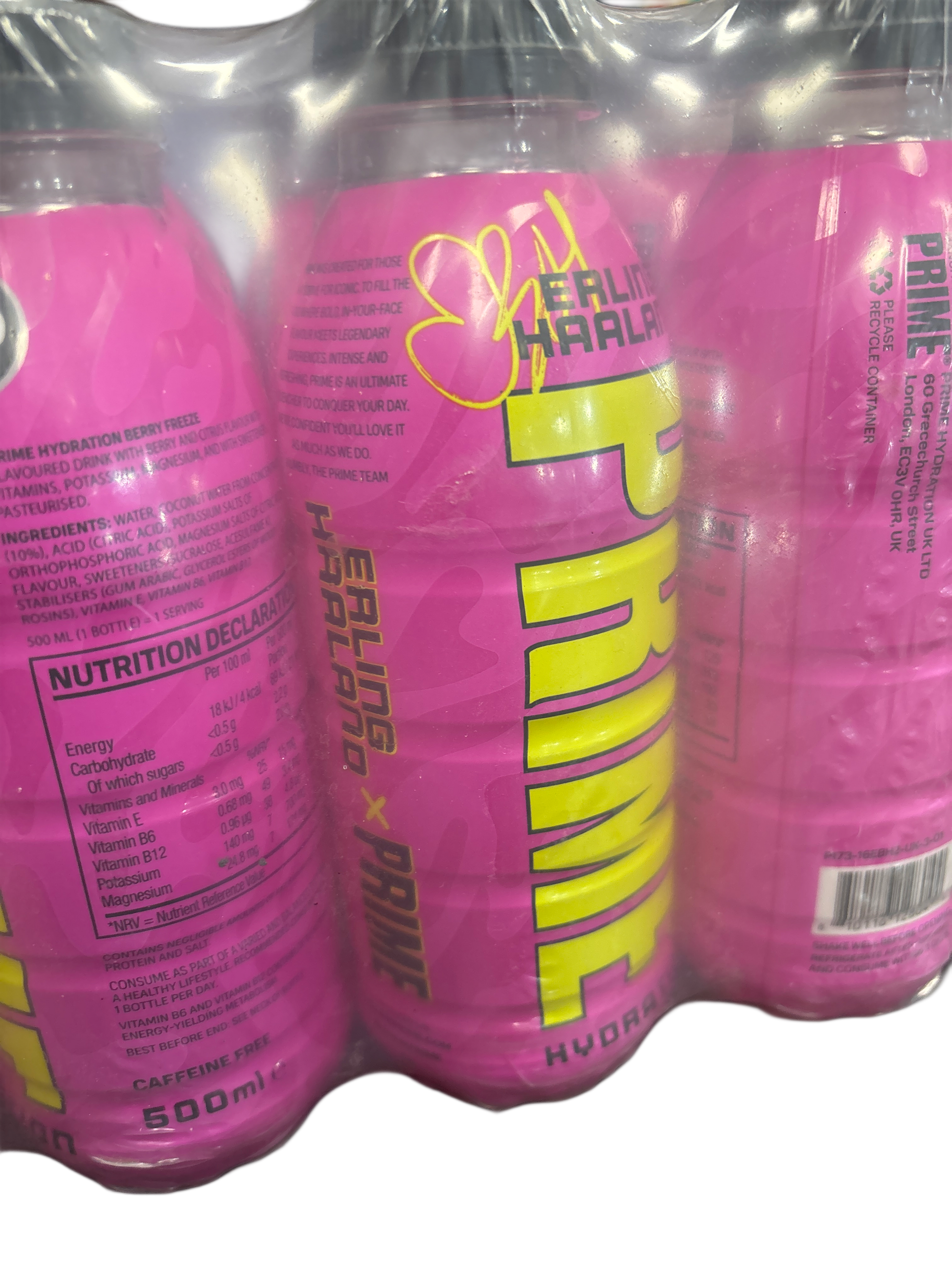 Prime Hydration Erling Haaland V2 Drink 500ML- U.K Edition - Beverage - Case of 12 - BB: Jul/26 - Extreme Snacks Wholesale