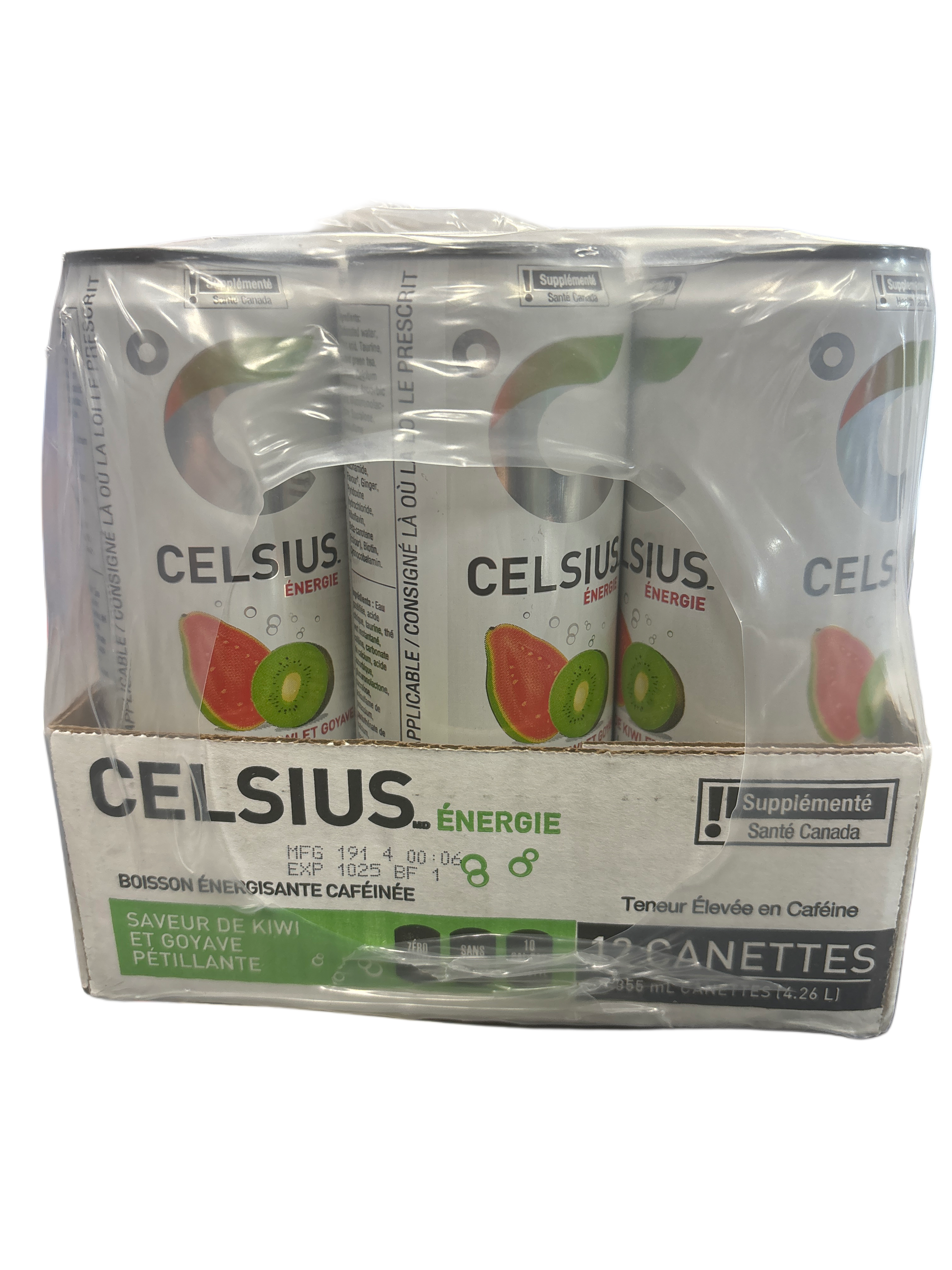 Celsius Sparkling Kiwi Guava Energy Drink 355ML - Canadian Edition - Beverage - Case of 12 - BB: 10/25 - Extreme Snacks Wholesale