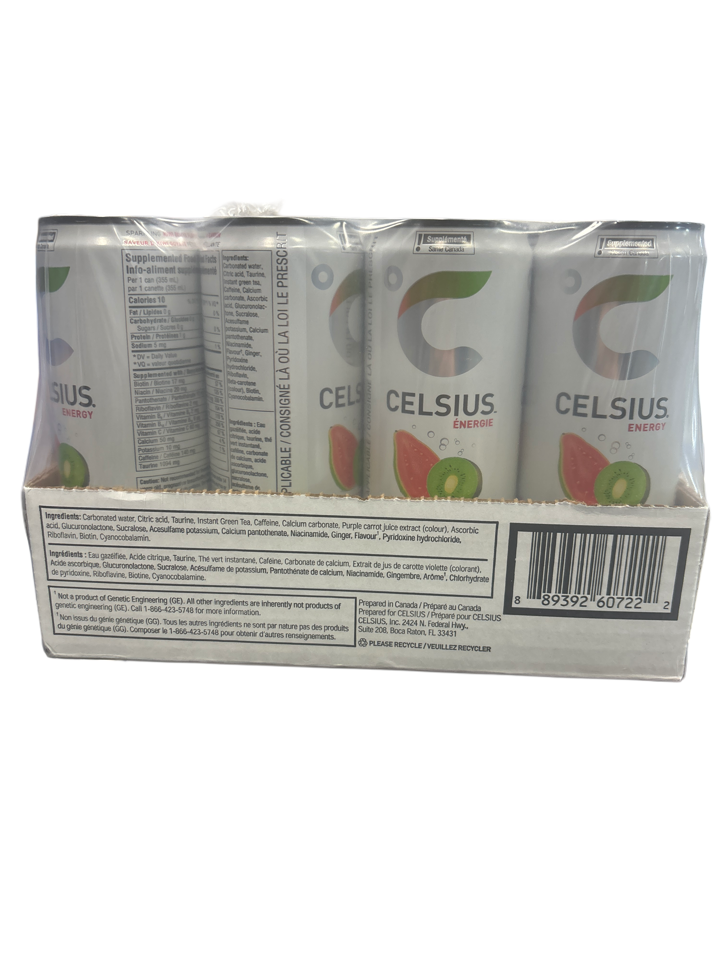 Celsius Sparkling Kiwi Guava Energy Drink 355ML - Canadian Edition - Beverage - Case of 12 - BB: 10/25 - Extreme Snacks Wholesale