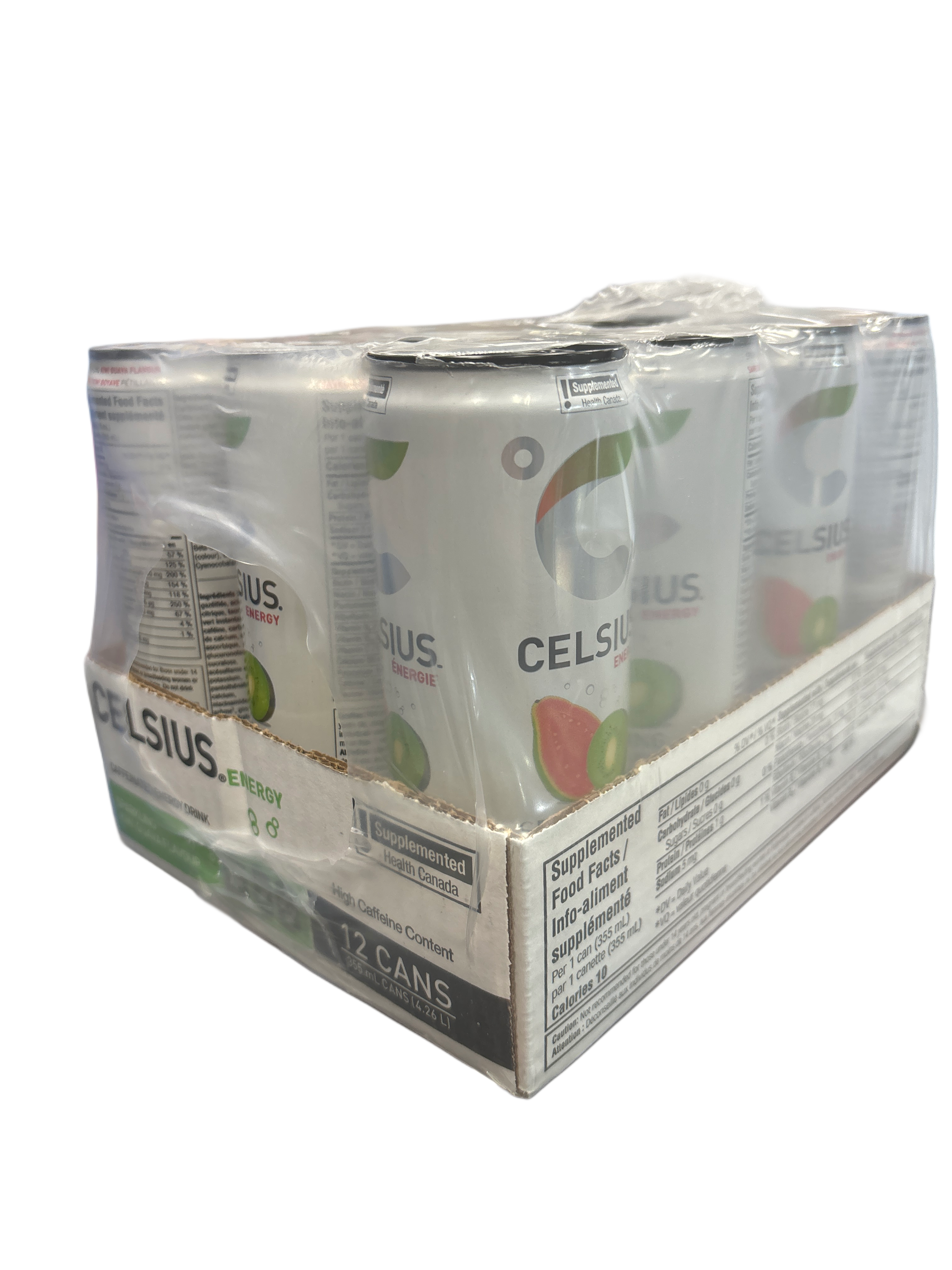 Celsius Sparkling Kiwi Guava Energy Drink 355ML - Canadian Edition - Beverage - Case of 12 - BB: 10/25 - Extreme Snacks Wholesale