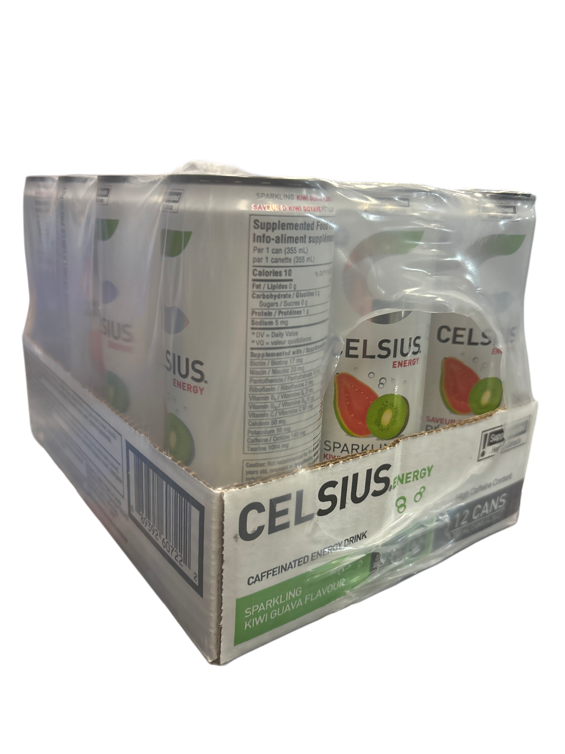 Celsius Sparkling Kiwi Guava Energy Drink 355ML - Canadian Edition - Beverage - Case of 12 - BB: 10/25 - Extreme Snacks Wholesale