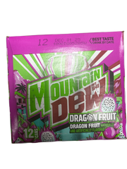 Mountain Dew Dragon Fruit 355ML - U.S Edition - Beverage - Case of 12 - BB: 12/25 - Extreme Snacks Wholesale