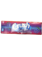 Crush Back To The 80s Electric Blue Razz Pop Can 355ML - U.S Edition - Beverage - Case of 12 - BB: 06/04/26 - Extreme Snacks Wholesale