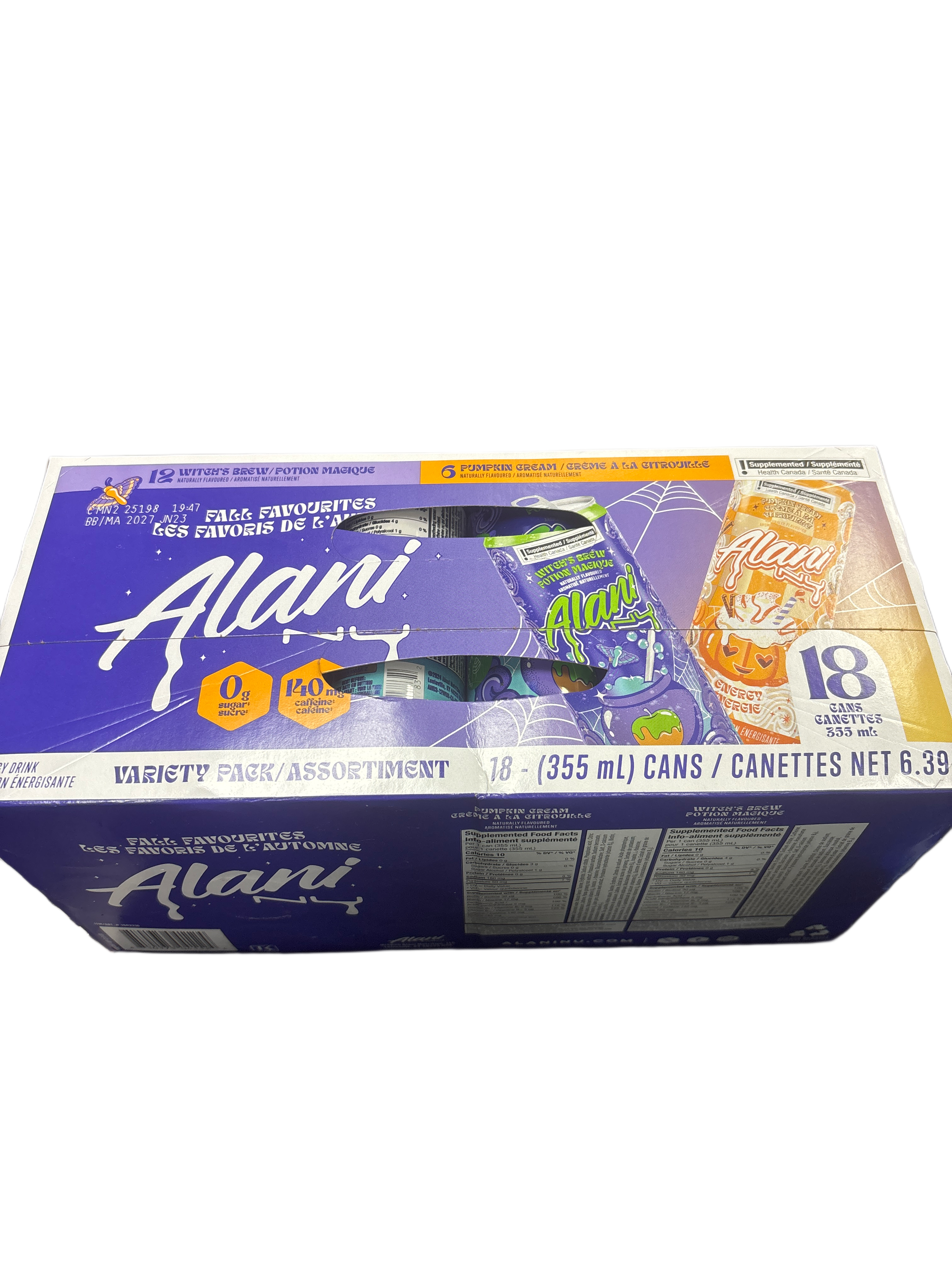 Alani NU Energy Drink Halloween Bundle 18 Pack - Canada Edition - Beverage - Case of 18 - BB: N/A