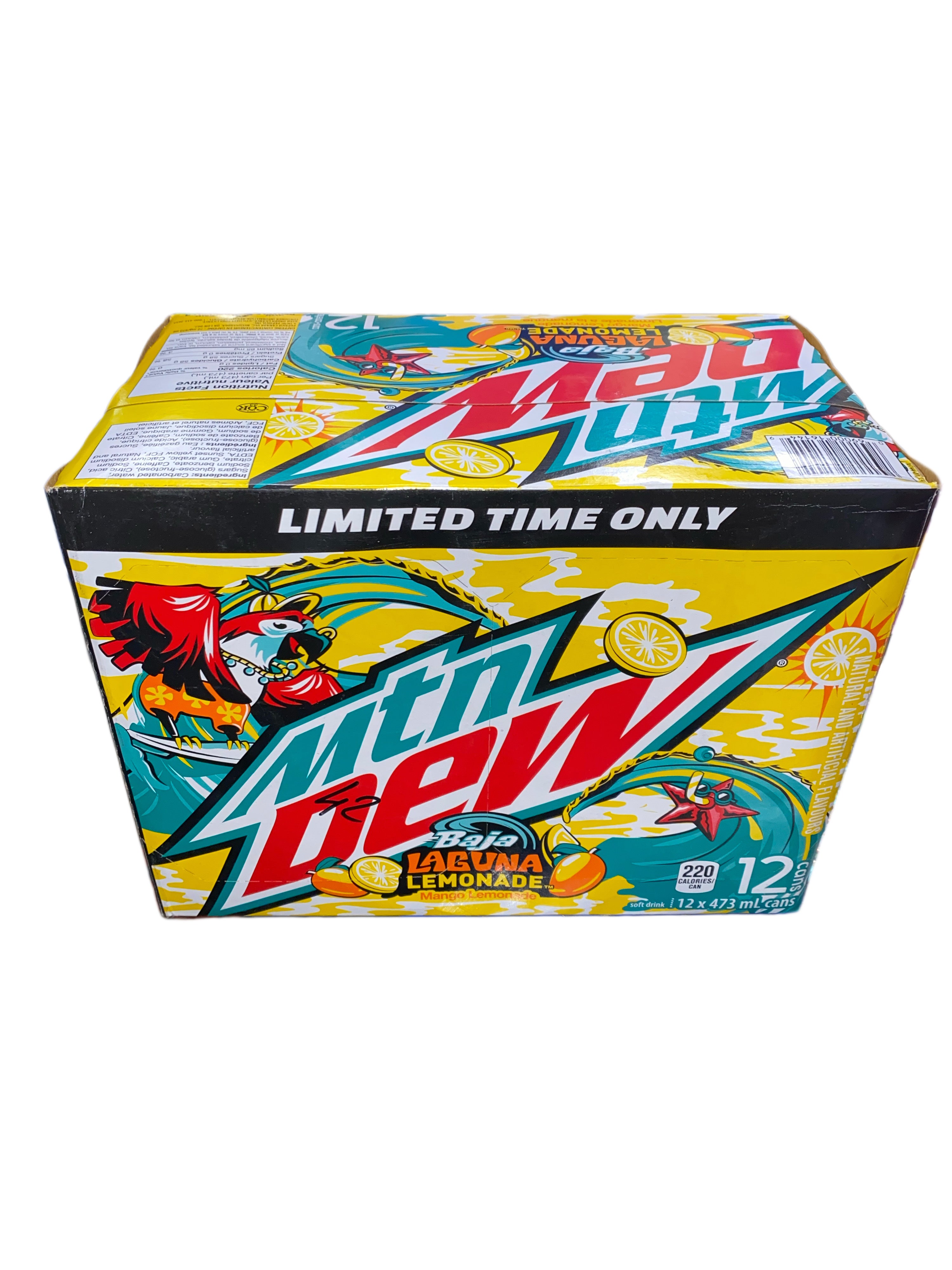 Mountain Dew Laguna Lemonade Can 473ML - U.S Edition - Beverage - Case of 12 - BB: N/A - Extreme Snacks Wholesale