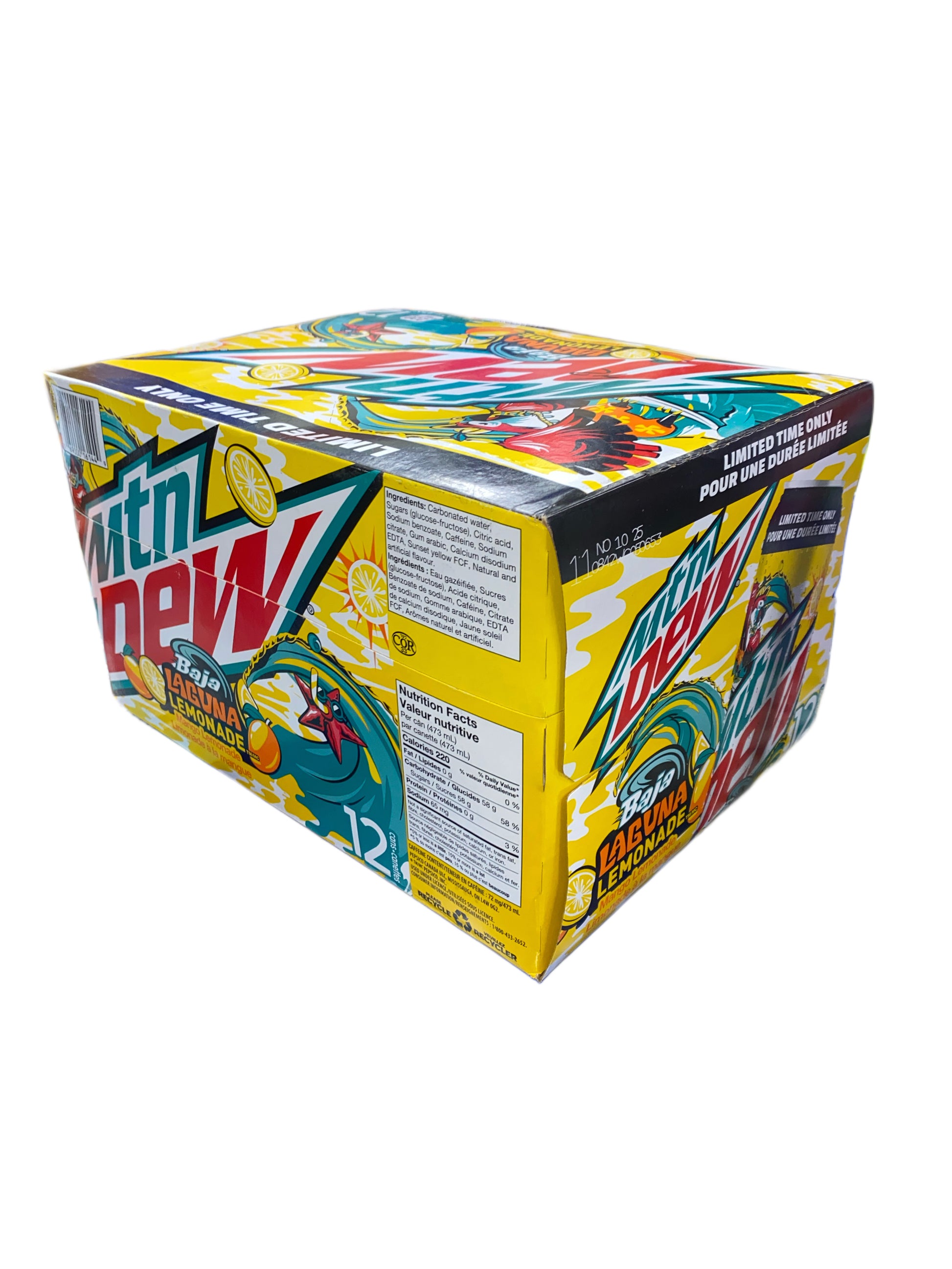 Mountain Dew Laguna Lemonade Can 473ML - U.S Edition - Beverage - Case of 12 - BB: N/A - Extreme Snacks Wholesale