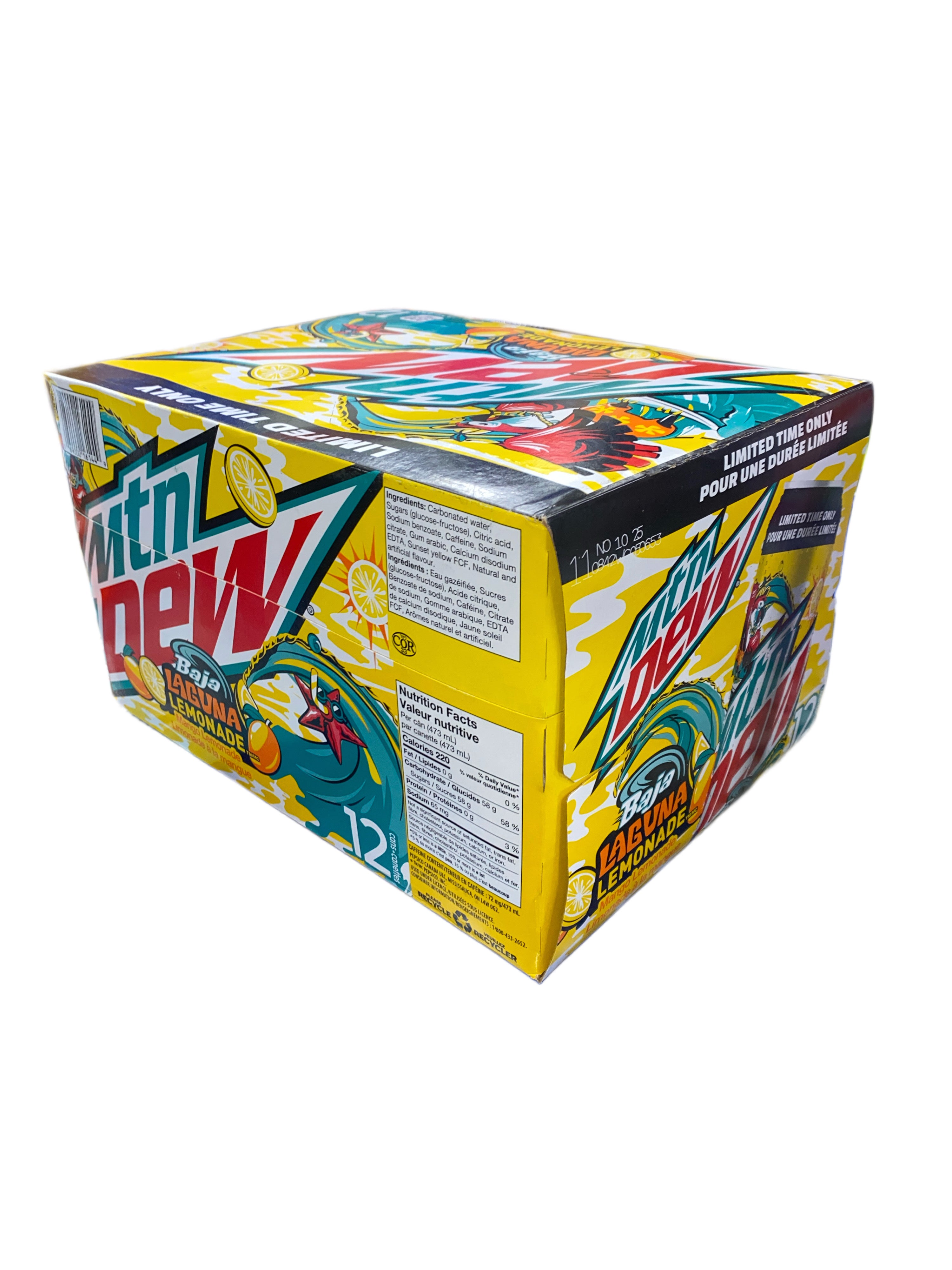 Mountain Dew Laguna Lemonade Can 473ML - U.S Edition - Beverage - Case of 12 - BB: N/A - Extreme Snacks Wholesale