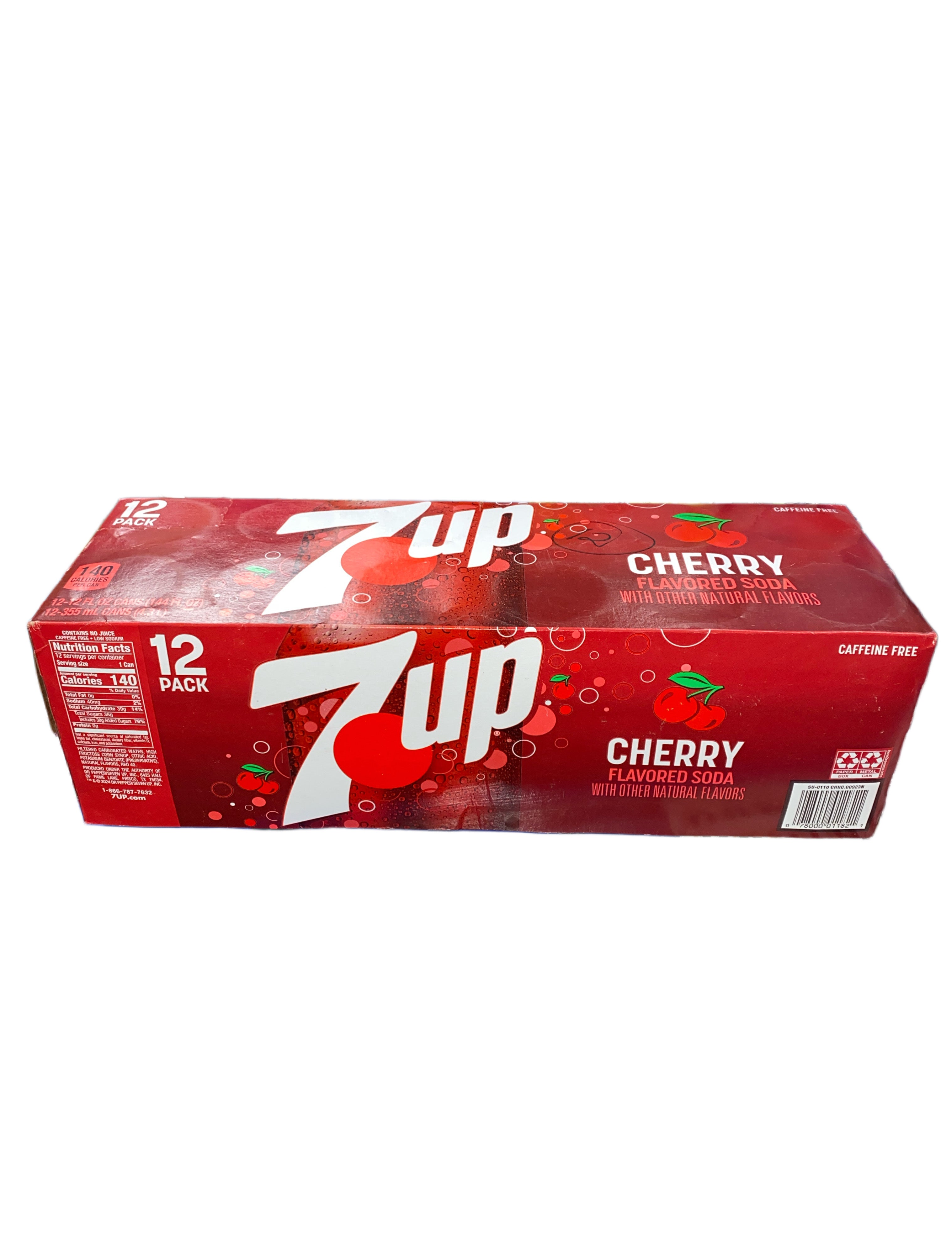 7UP Cherry Can 355ML - U.S Edition - Beverage - Case of 12 - BB: N/A - Extreme Snacks Wholesale
